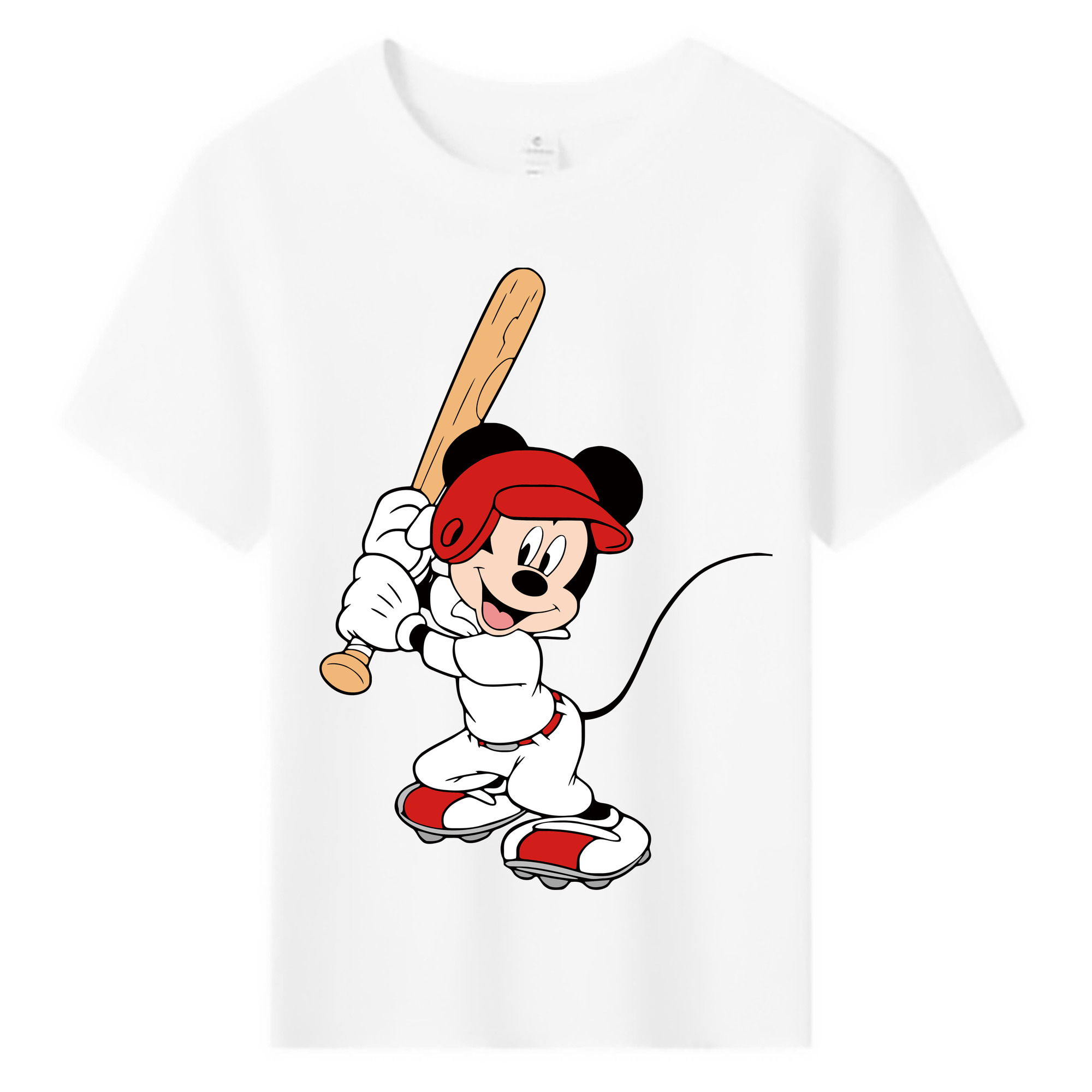 ミッキーマウス Mickey Mouse 綿100％キッズTシャツ（フロントプリント）