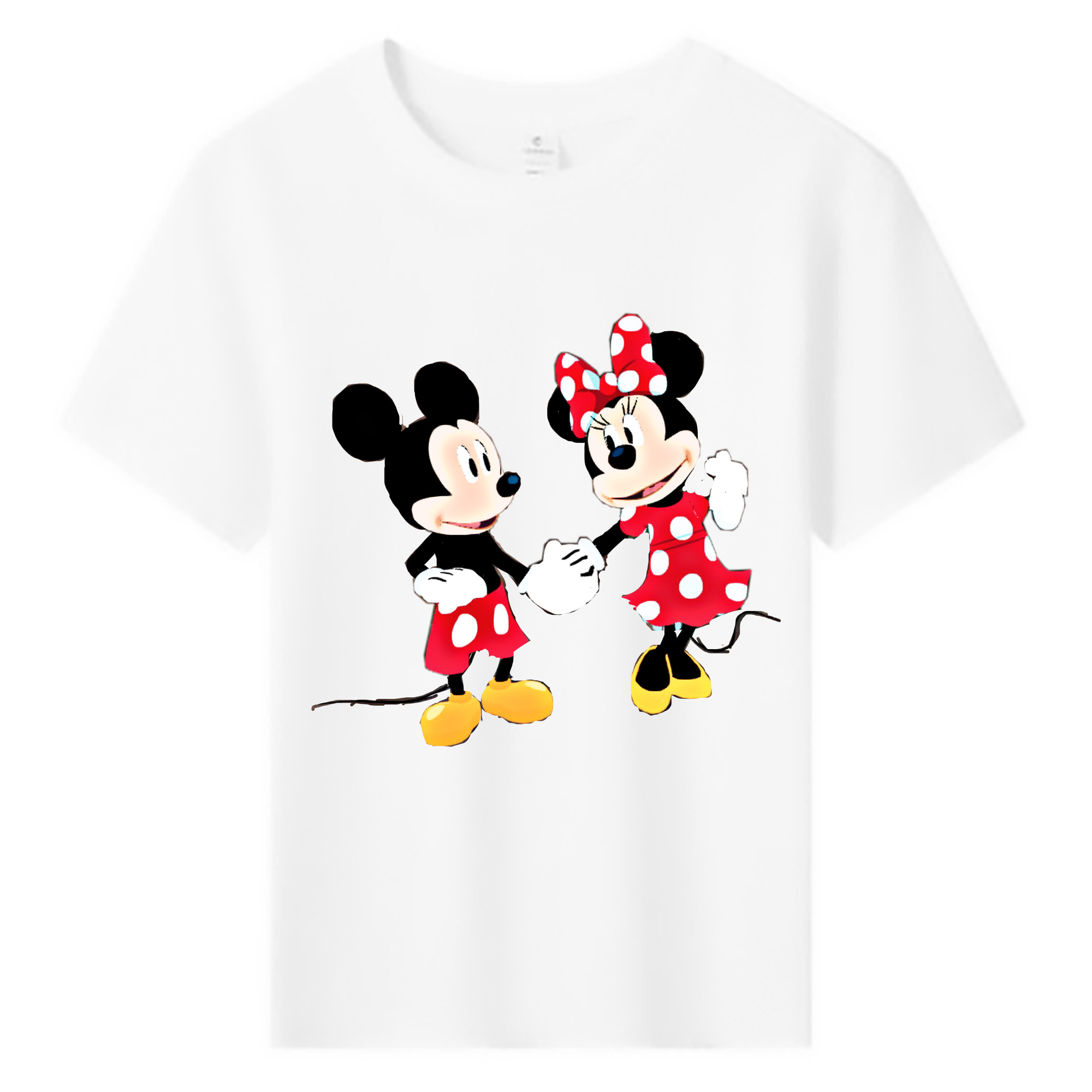ミッキーマウス Mickey Mouse 綿100％キッズTシャツ（フロントプリント）