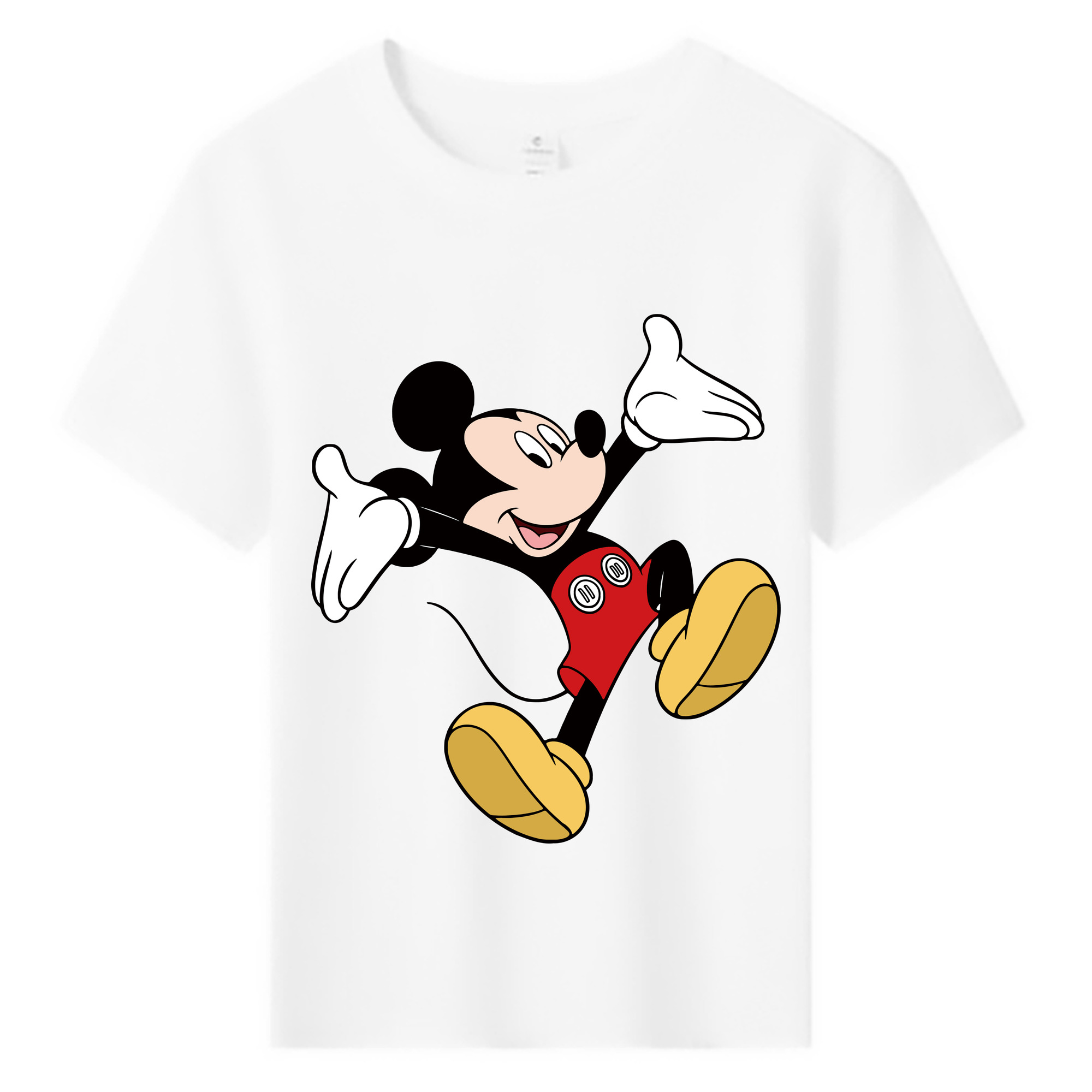 ミッキーマウス Mickey Mouse 綿100％キッズTシャツ（フロントプリント）