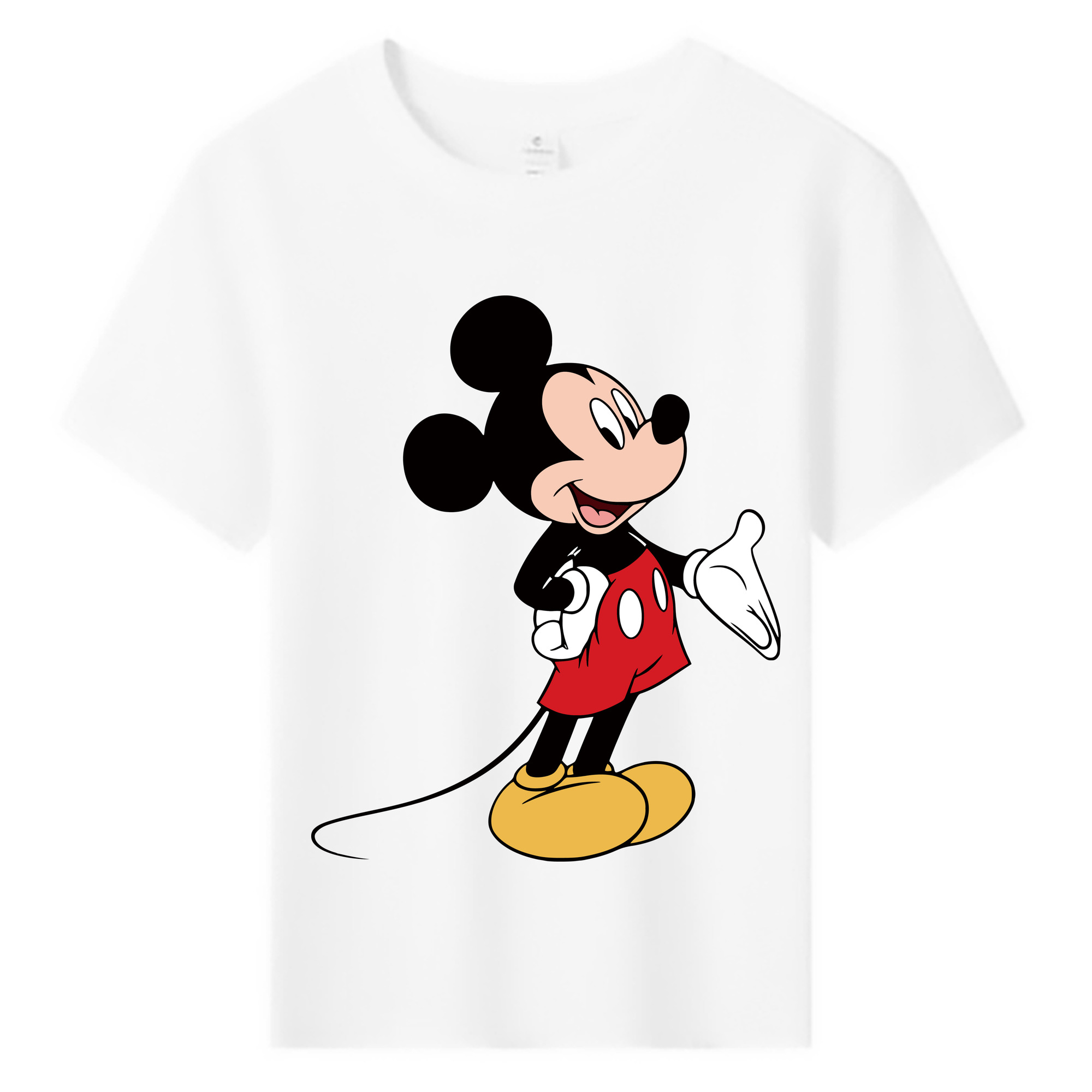 ミッキーマウス Mickey Mouse 綿100％キッズTシャツ（フロントプリント）