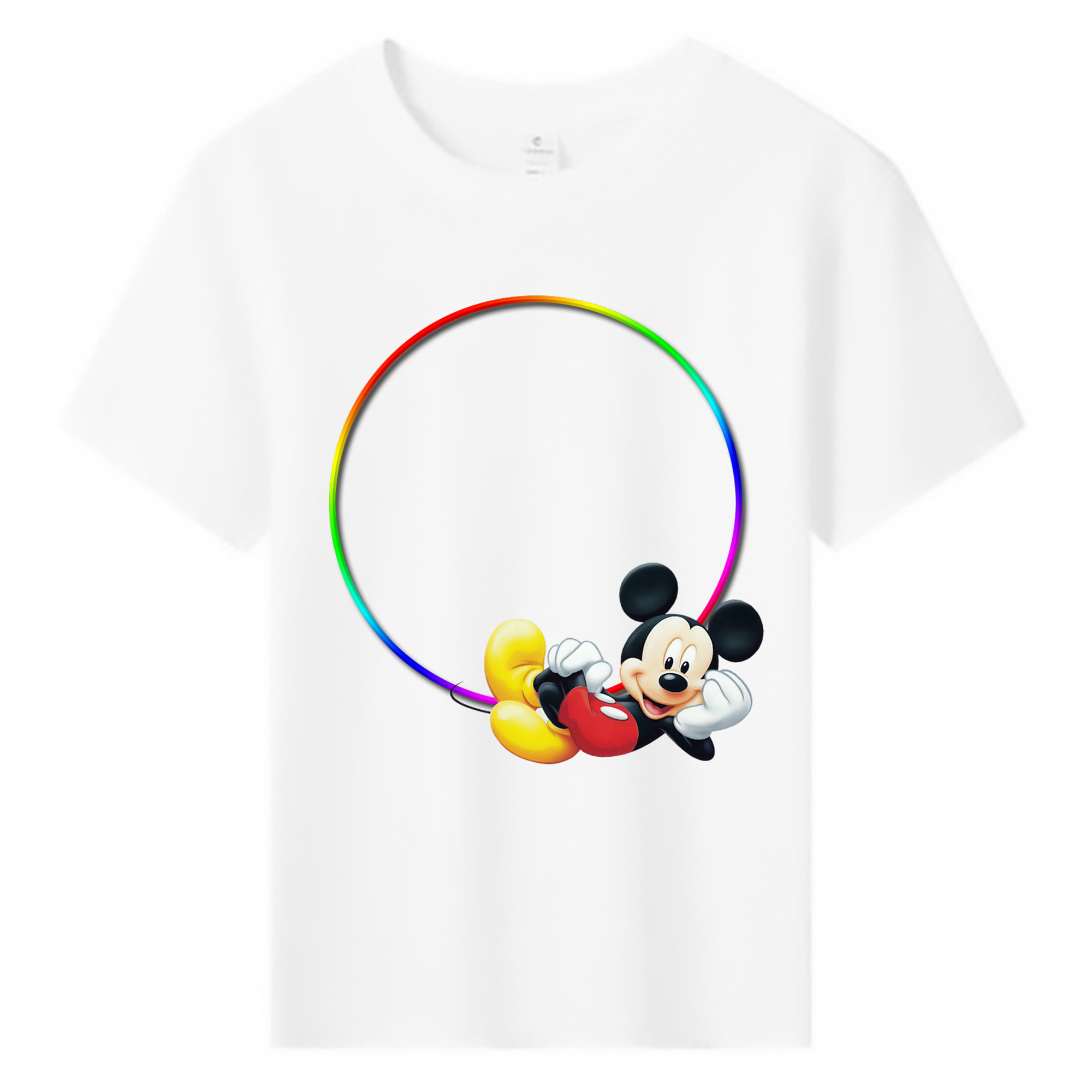 ミッキーマウス Mickey Mouse 綿100％キッズTシャツ（フロントプリント）