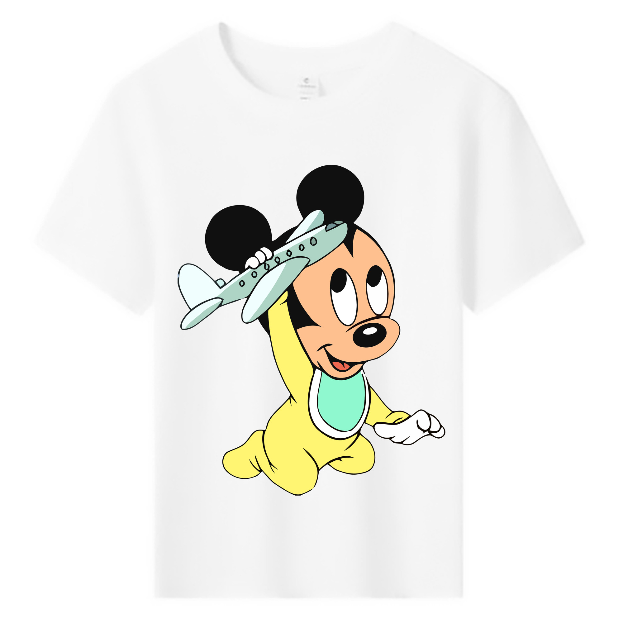 ミッキーマウス Mickey Mouse 綿100％キッズTシャツ（フロントプリント）