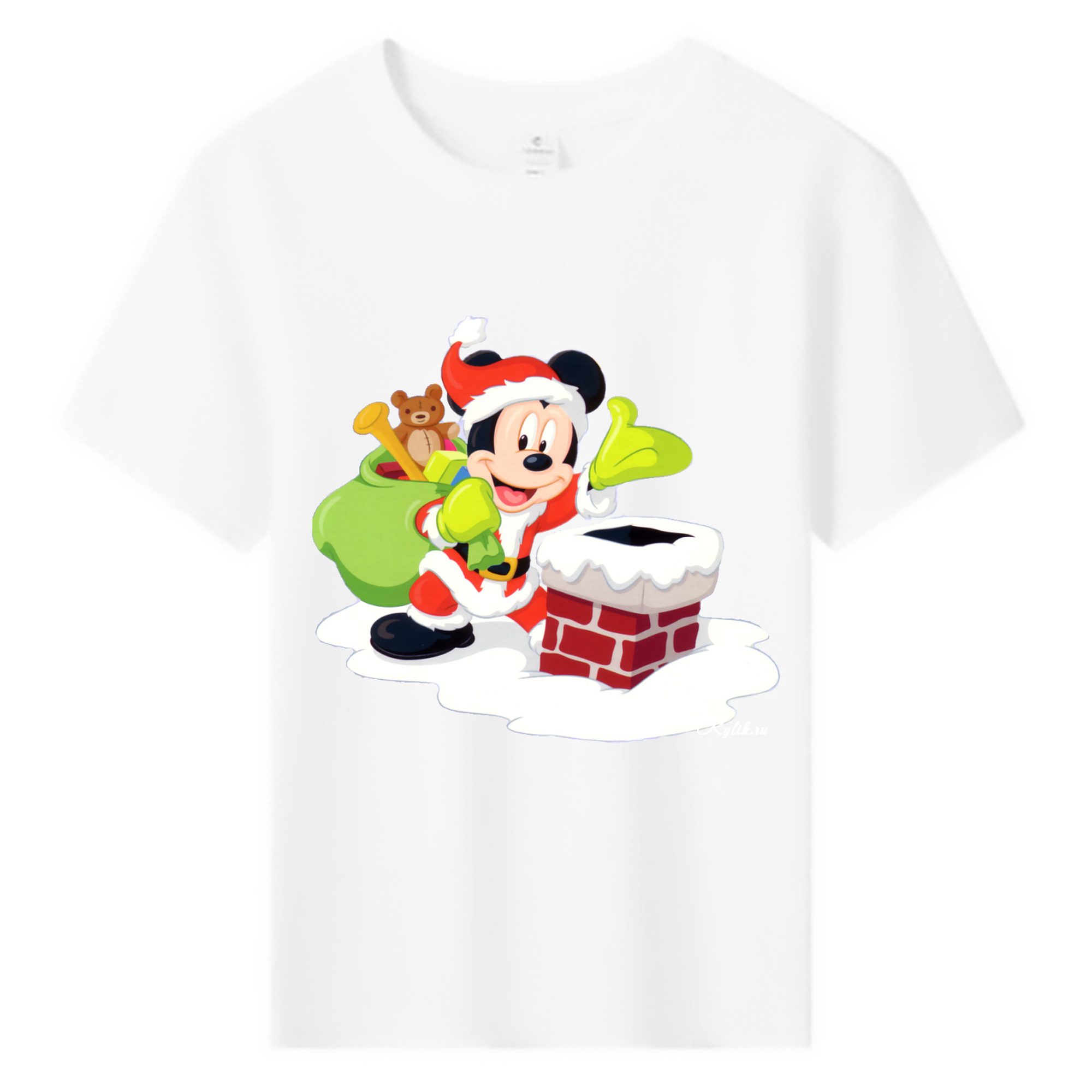 ミッキーマウス Mickey Mouse 綿100％キッズTシャツ（フロントプリント）