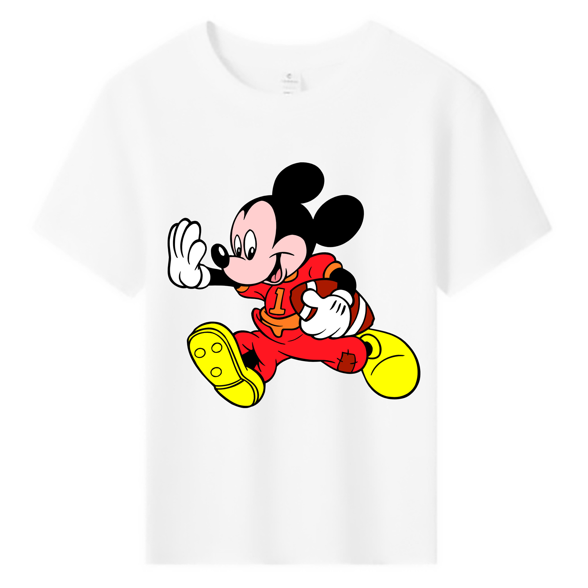 ミッキーマウス Mickey Mouse 綿100％キッズTシャツ（フロントプリント）