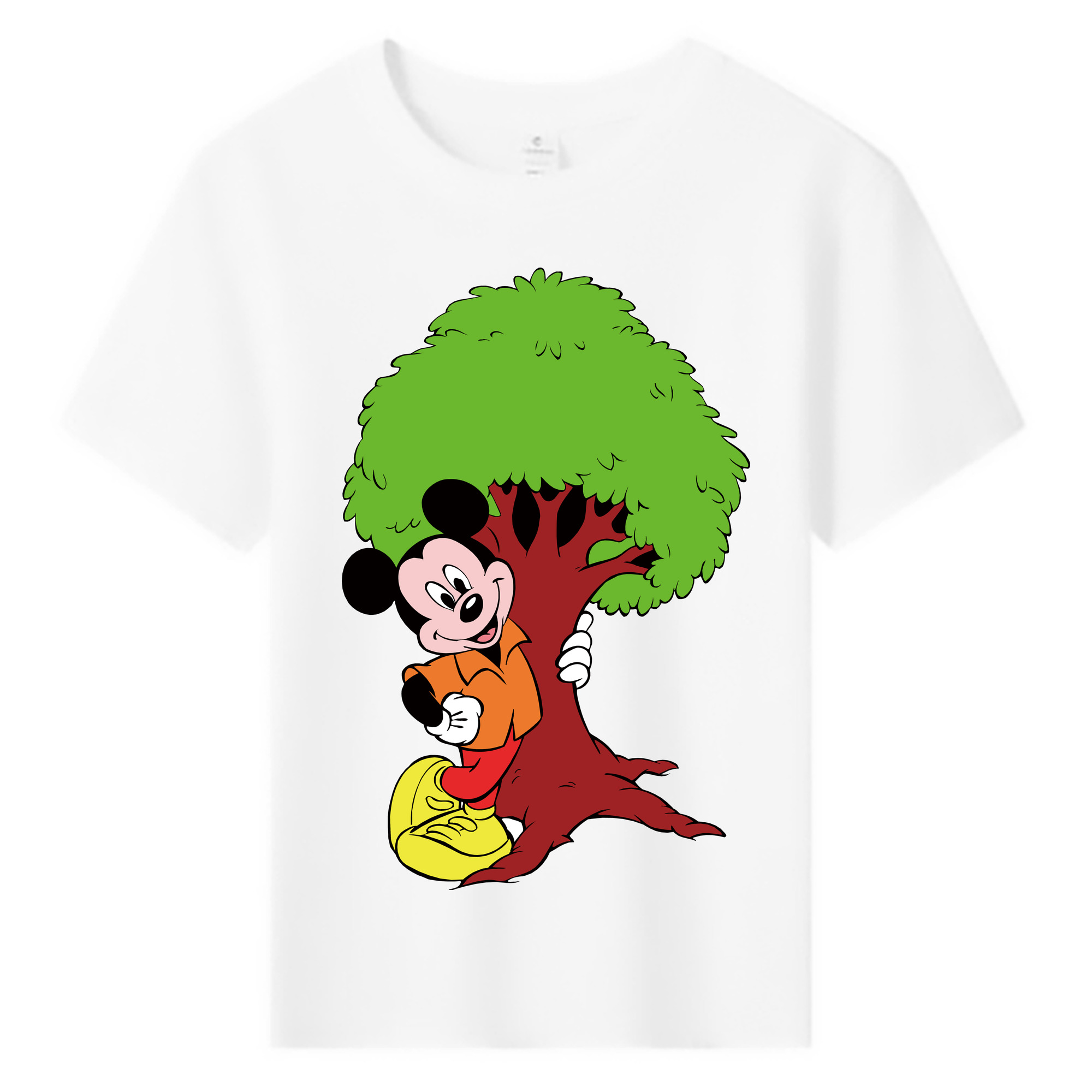 （画像用） ミッキーマウス Mickey Mouse 綿100％キッズTシャツ（フロントプリント）