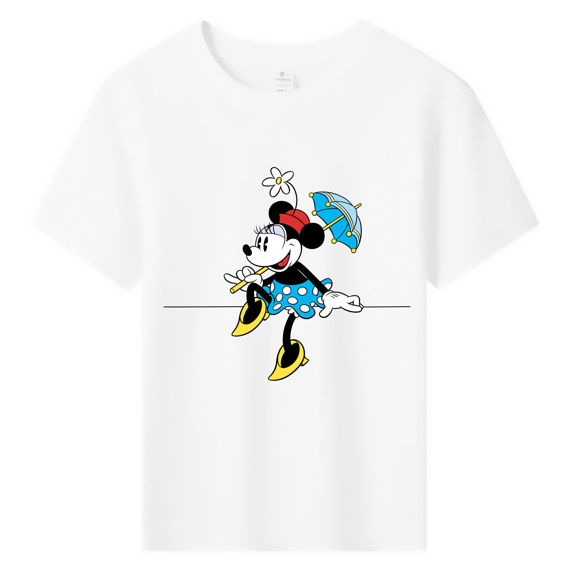 ミッキーマウス Mickey Mouse 綿100％キッズTシャツ（フロントプリント）