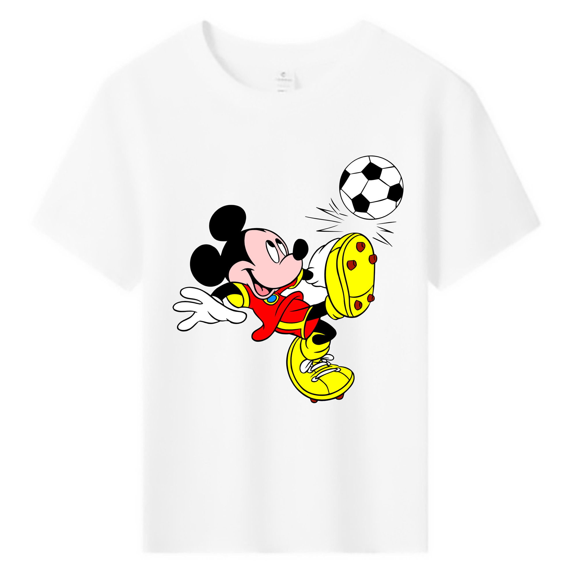 ミッキーマウス Mickey Mouse 綿100％キッズTシャツ（フロントプリント）