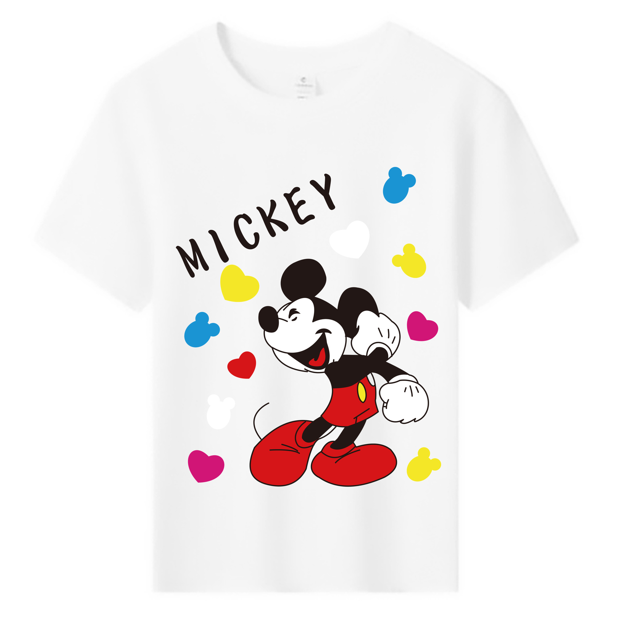 ミッキーマウス Mickey Mouse 綿100％キッズTシャツ（フロントプリント）