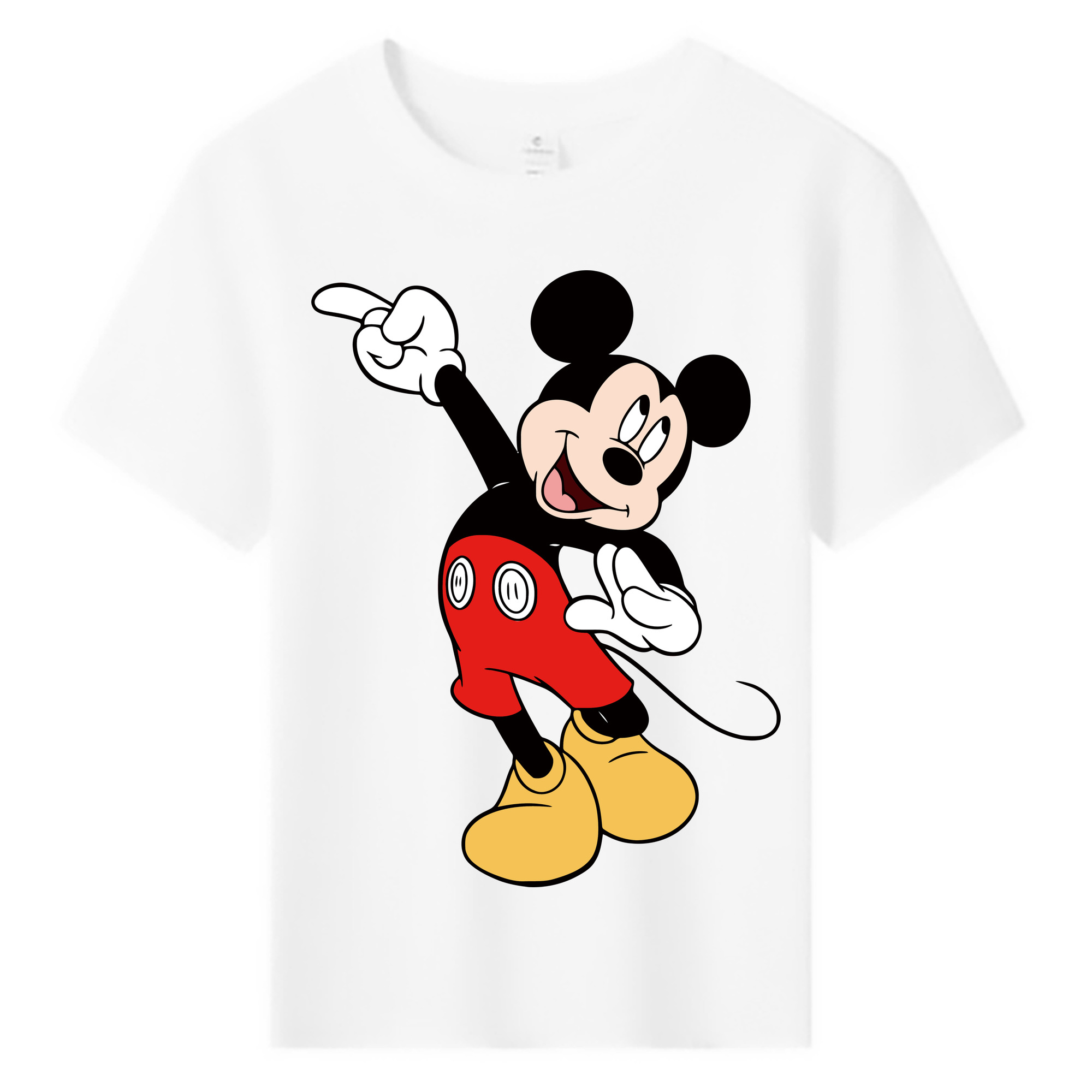 ミッキーマウス Mickey Mouse 綿100％キッズTシャツ（フロントプリント）