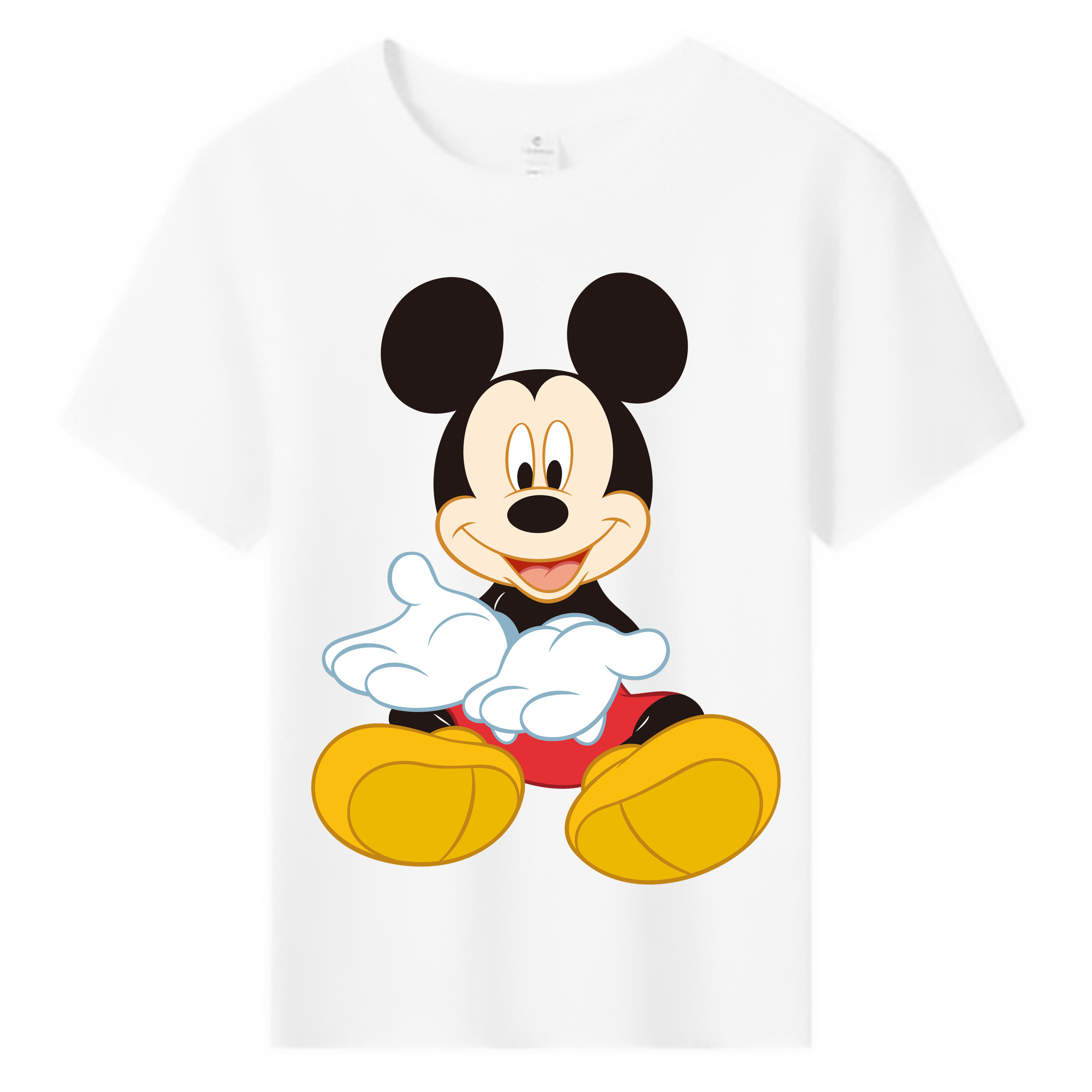 ミッキーマウス Mickey Mouse 綿100％キッズTシャツ（フロントプリント）