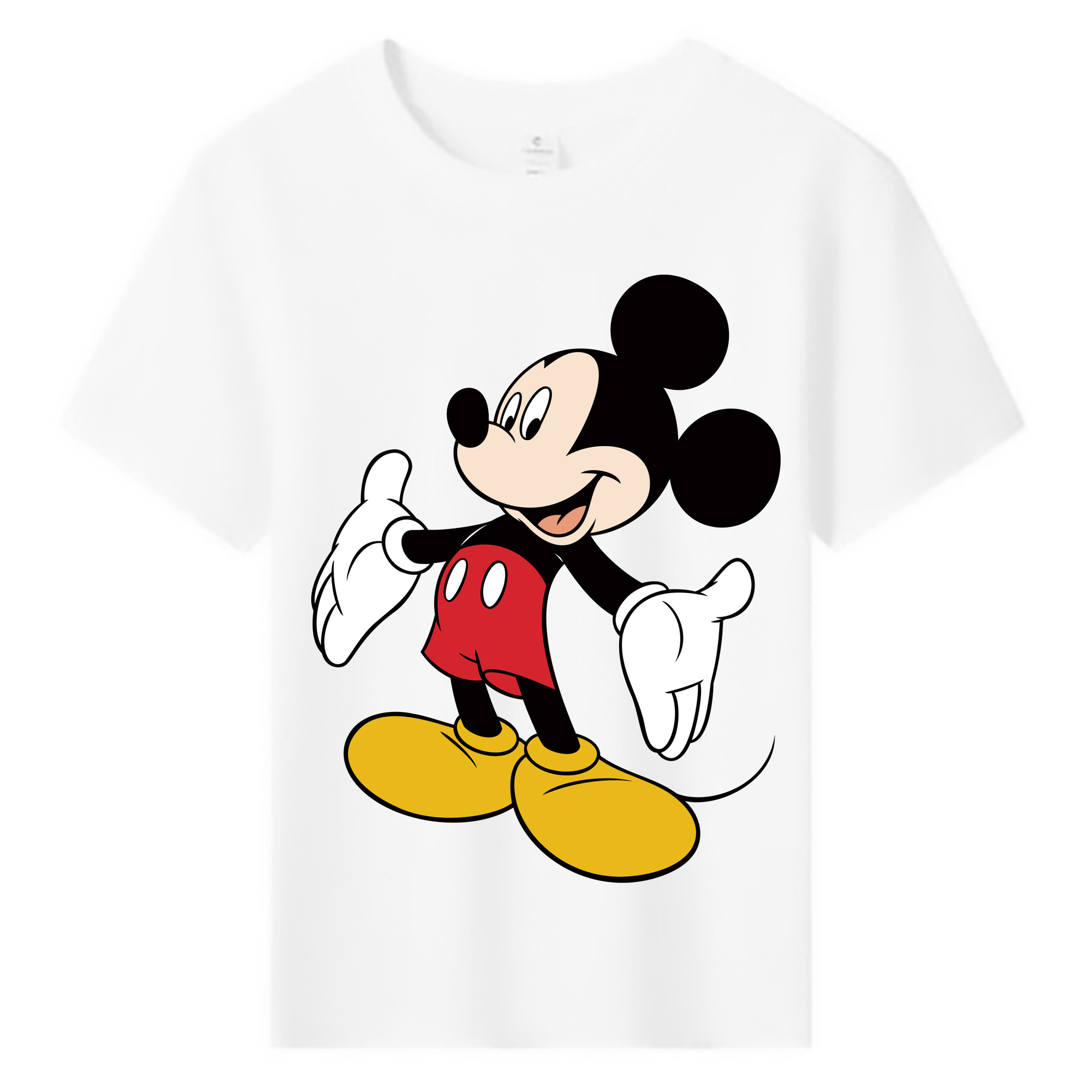 （画像用） ミッキーマウス Mickey Mouse 綿100％キッズTシャツ（フロントプリント）