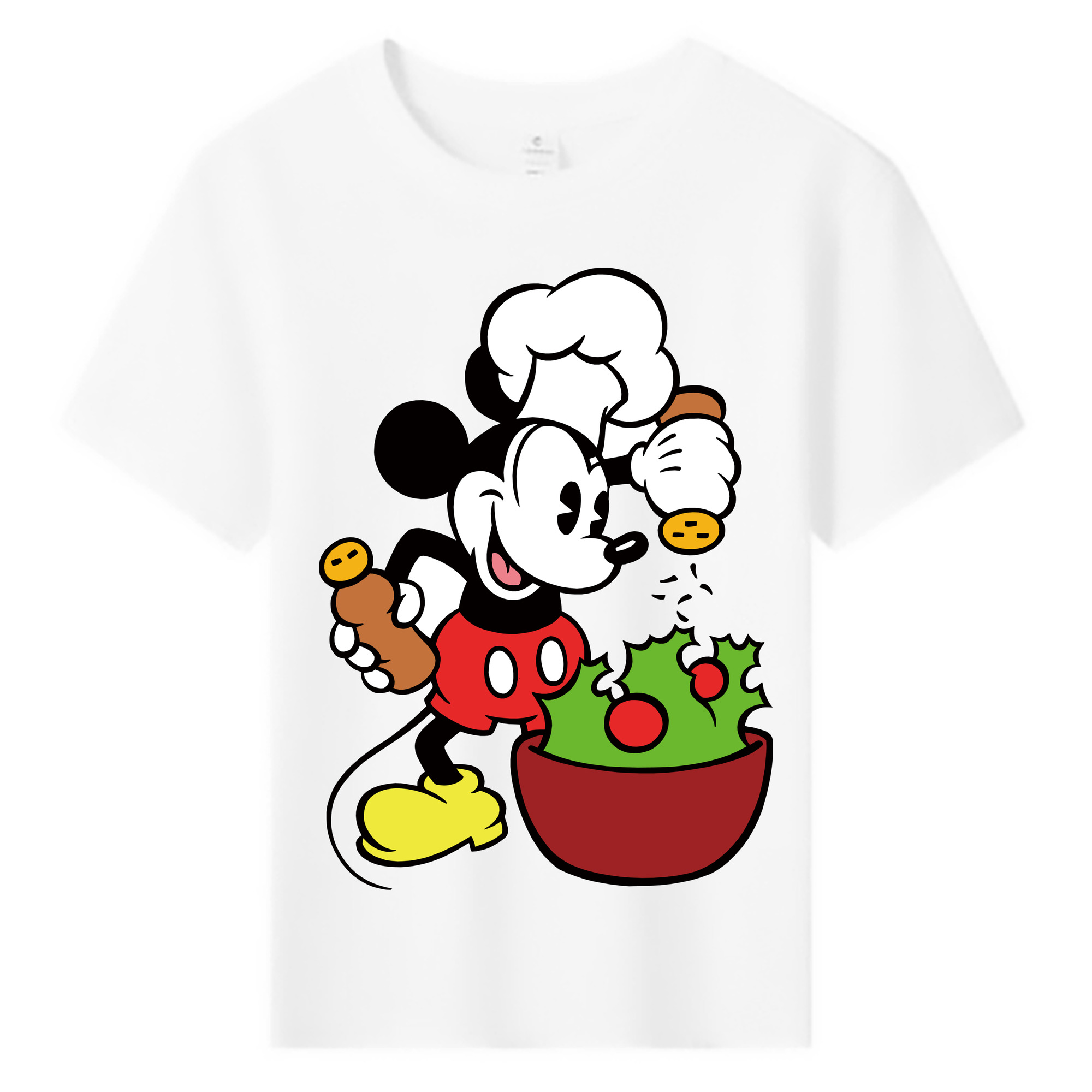 ミッキーマウス Mickey Mouse 綿100％キッズTシャツ（フロントプリント）