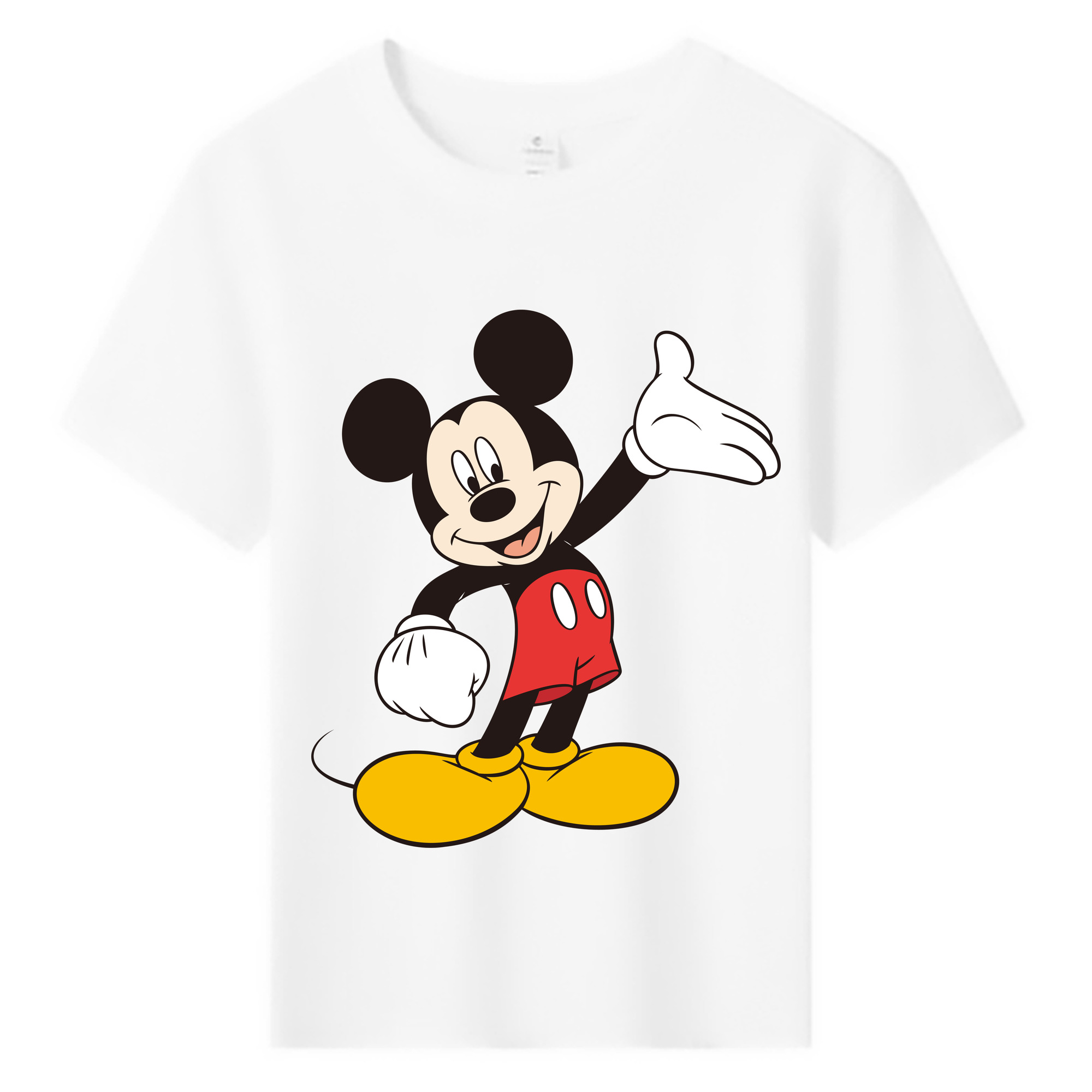 ミッキーマウス Mickey Mouse 綿100％キッズTシャツ（フロントプリント）