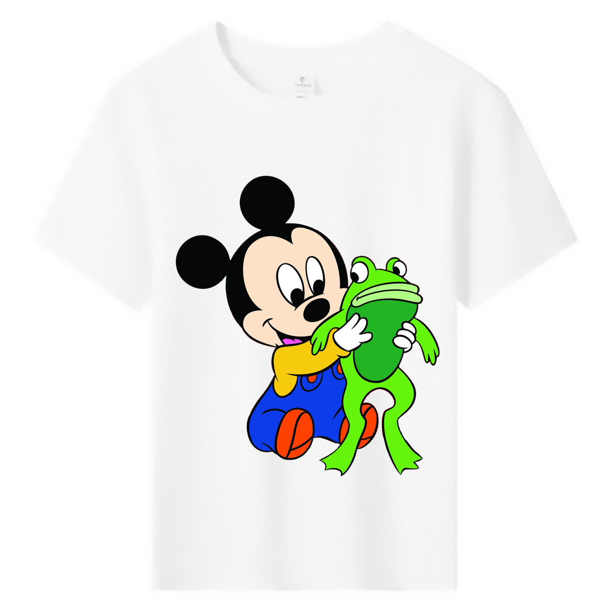 ミッキーマウス Mickey Mouse 綿100％キッズTシャツ（フロントプリント）