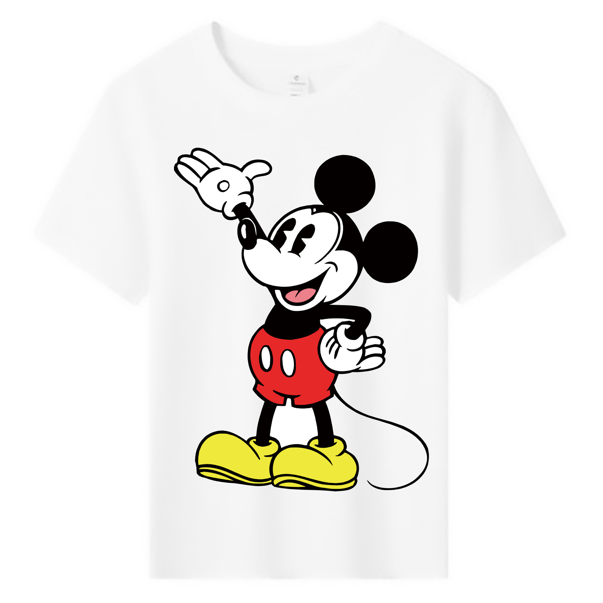 ミッキーマウス Mickey Mouse 綿100％キッズTシャツ（フロントプリント）