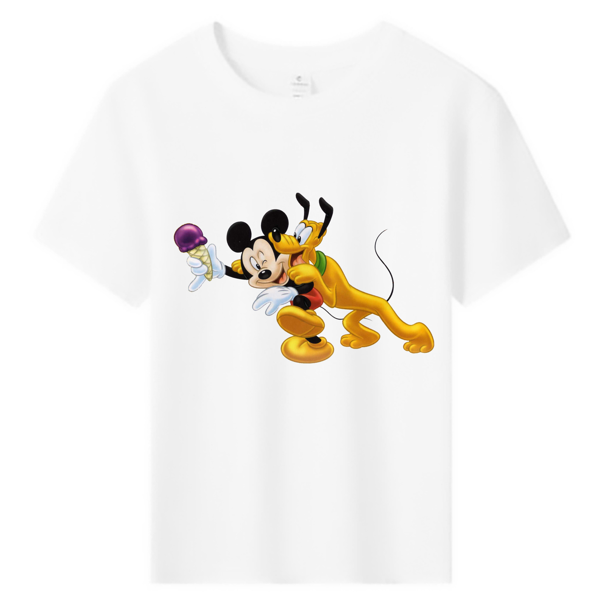 ミッキーマウス Mickey Mouse 綿100％キッズTシャツ（フロントプリント）