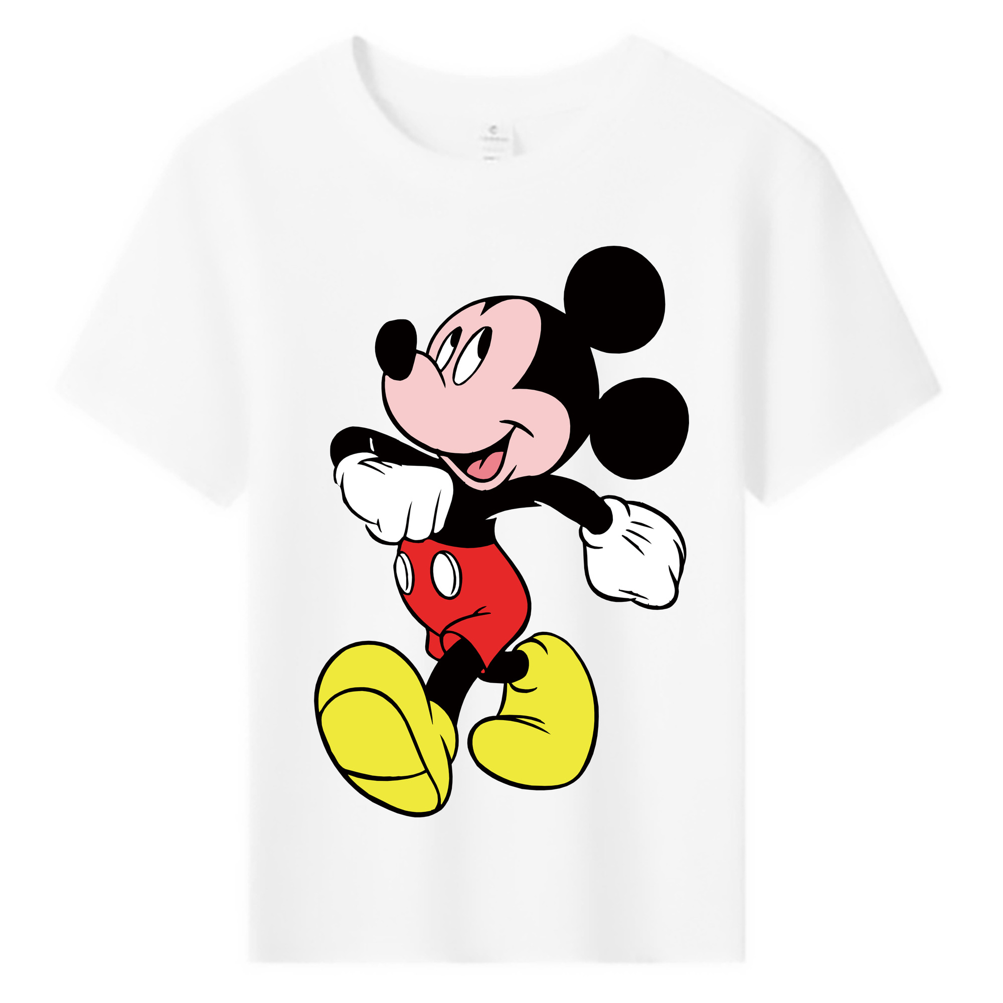 ミッキーマウス Mickey Mouse 綿100％キッズTシャツ（フロントプリント）