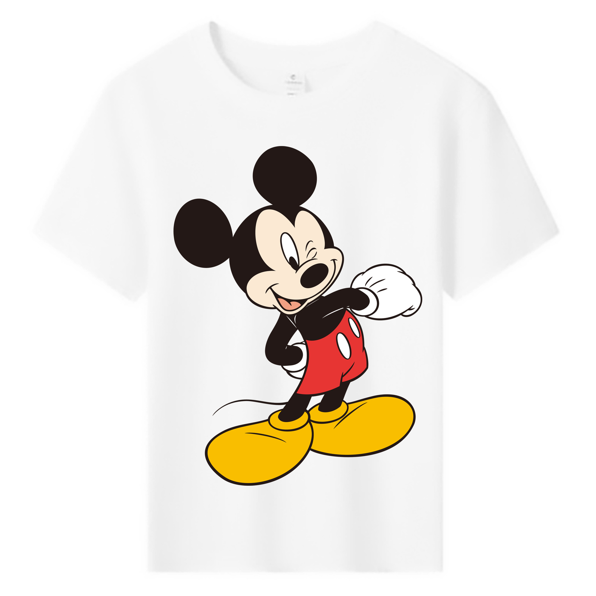 ミッキーマウス Mickey Mouse 綿100％キッズTシャツ（フロントプリント）