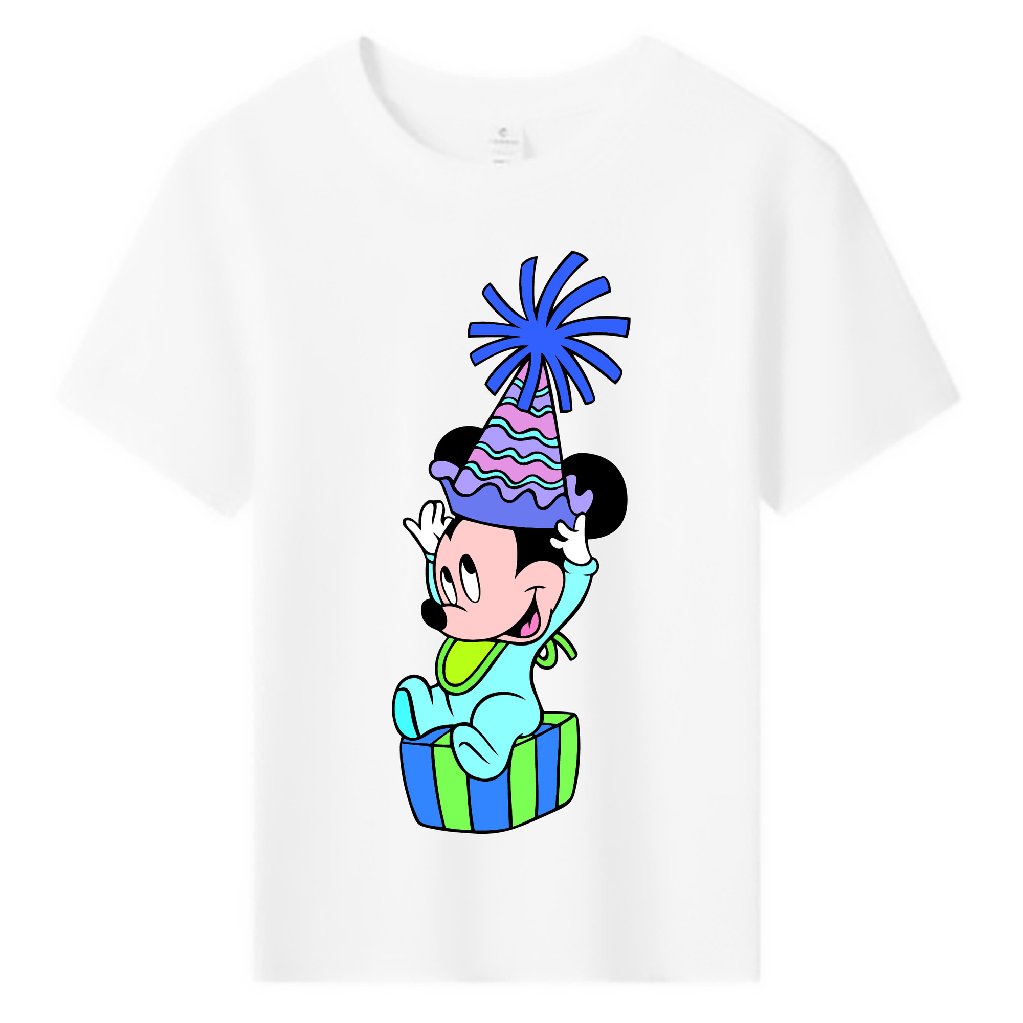 ミッキーマウス Mickey Mouse 綿100％キッズTシャツ（フロントプリント）