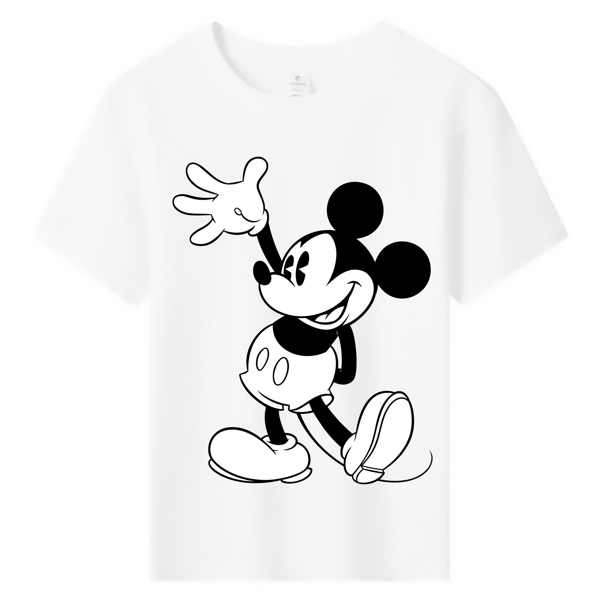 ミッキーマウス Mickey Mouse 綿100％キッズTシャツ（フロントプリント）