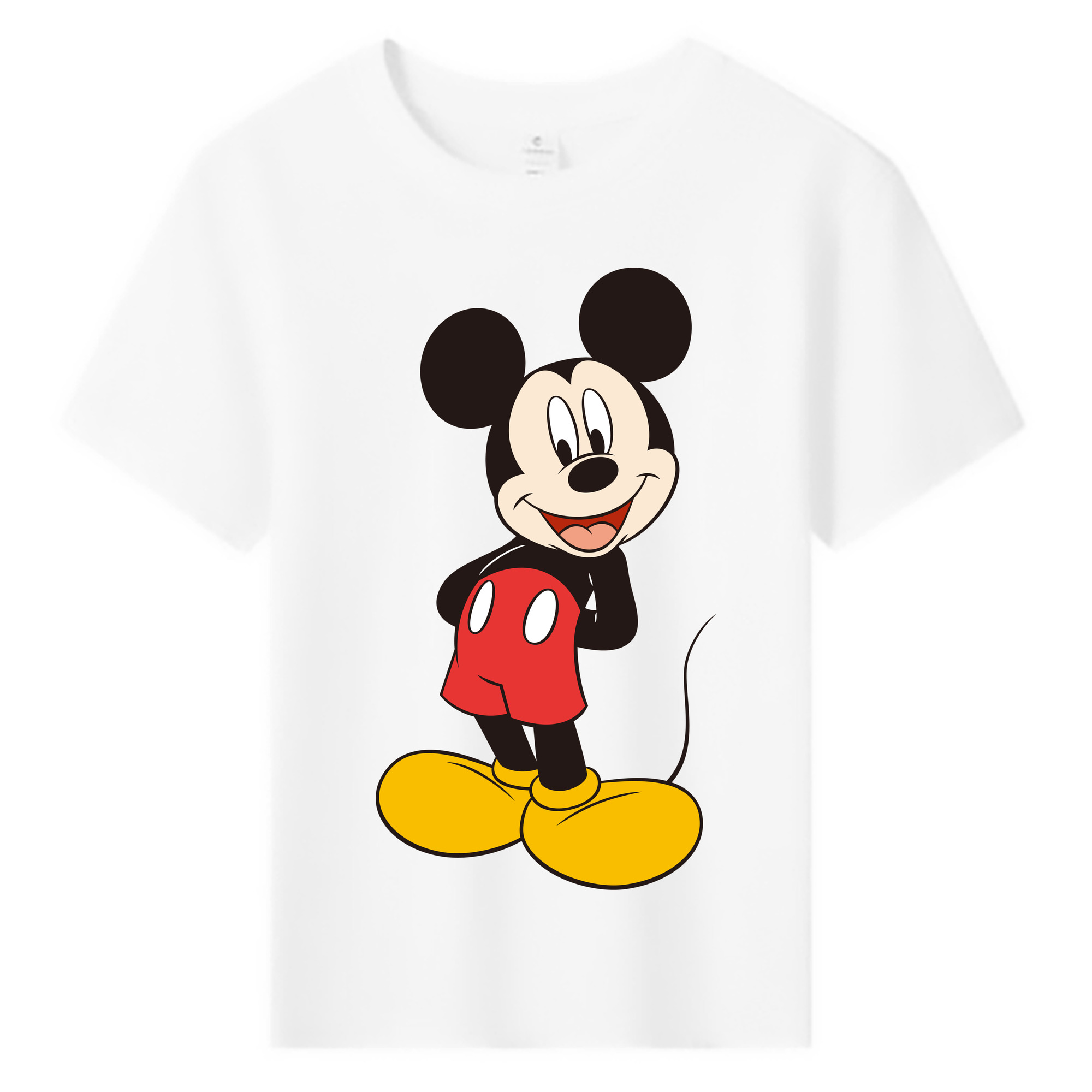 ミッキーマウス Mickey Mouse 綿100％キッズTシャツ（フロントプリント）