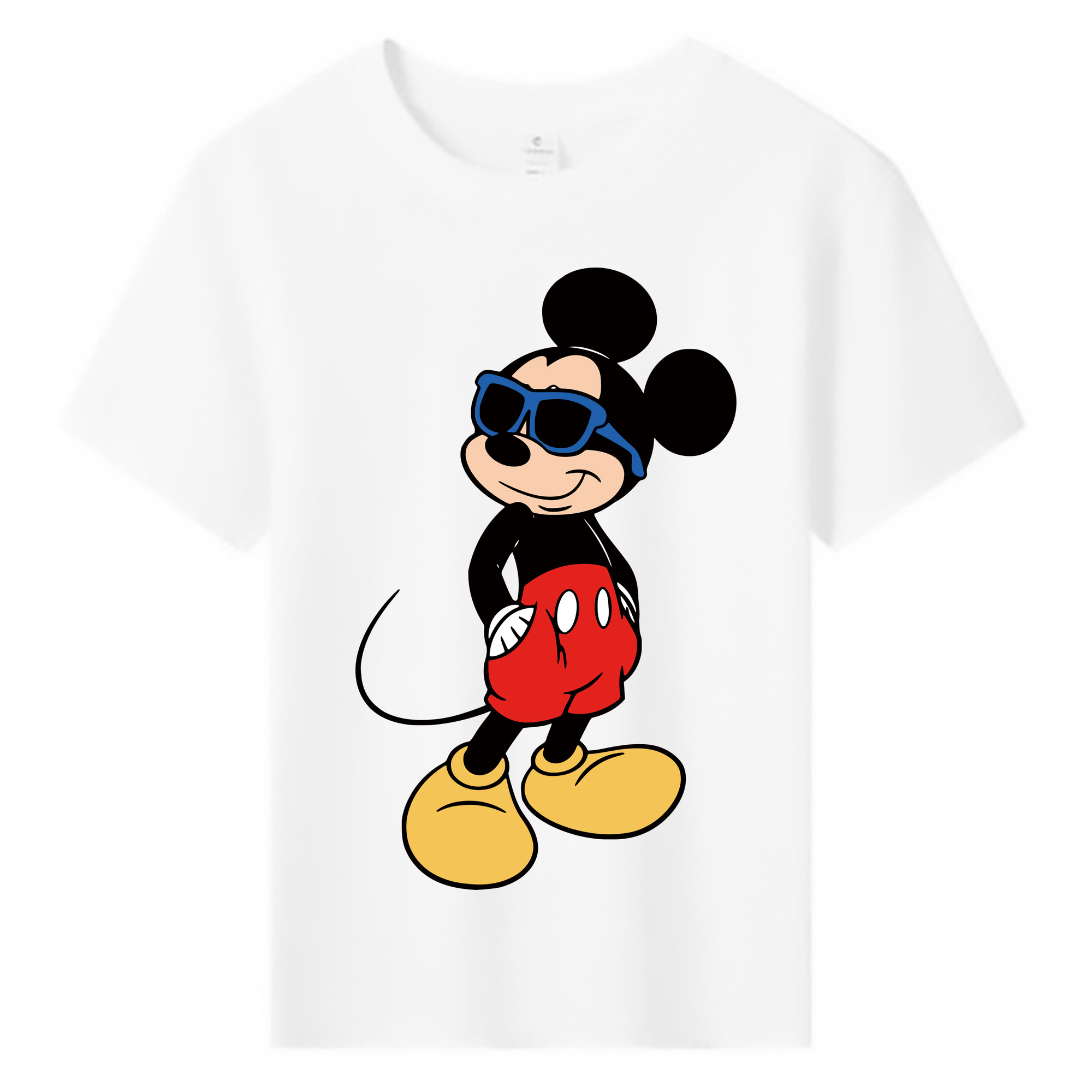 ミッキーマウス Mickey Mouse 綿100％キッズTシャツ（フロントプリント）