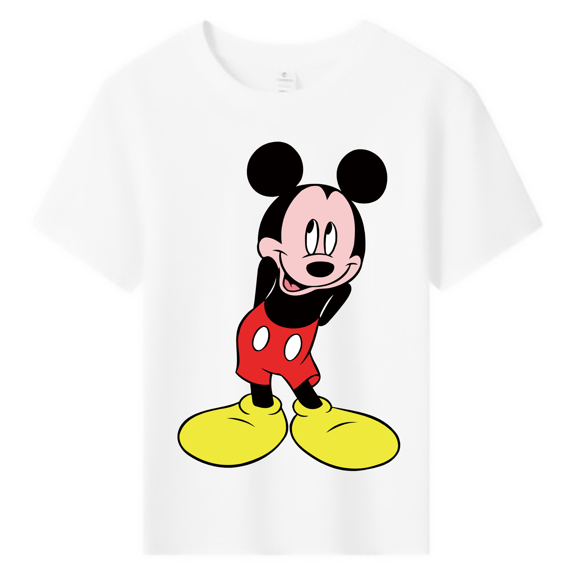 ミッキーマウス Mickey Mouse 綿100％キッズTシャツ（フロントプリント）