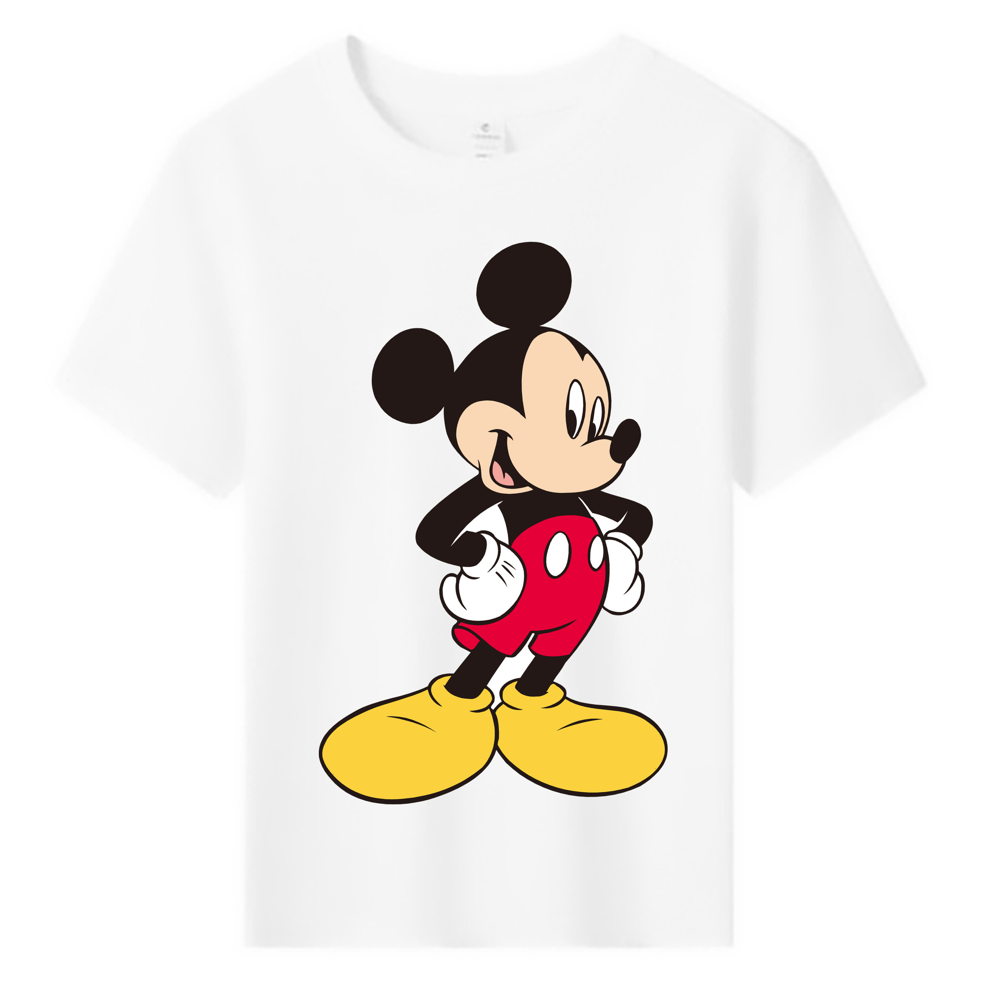 ミッキーマウス Mickey Mouse 綿100％キッズTシャツ（フロントプリント）