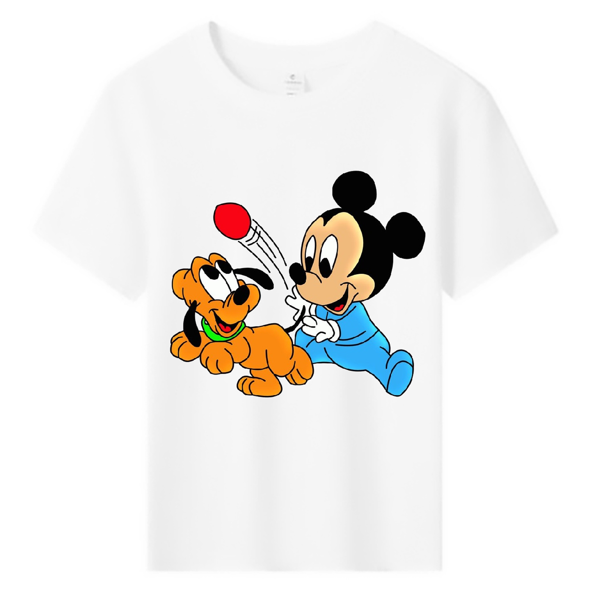 ミッキーマウス Mickey Mouse 綿100％キッズTシャツ（フロントプリント）
