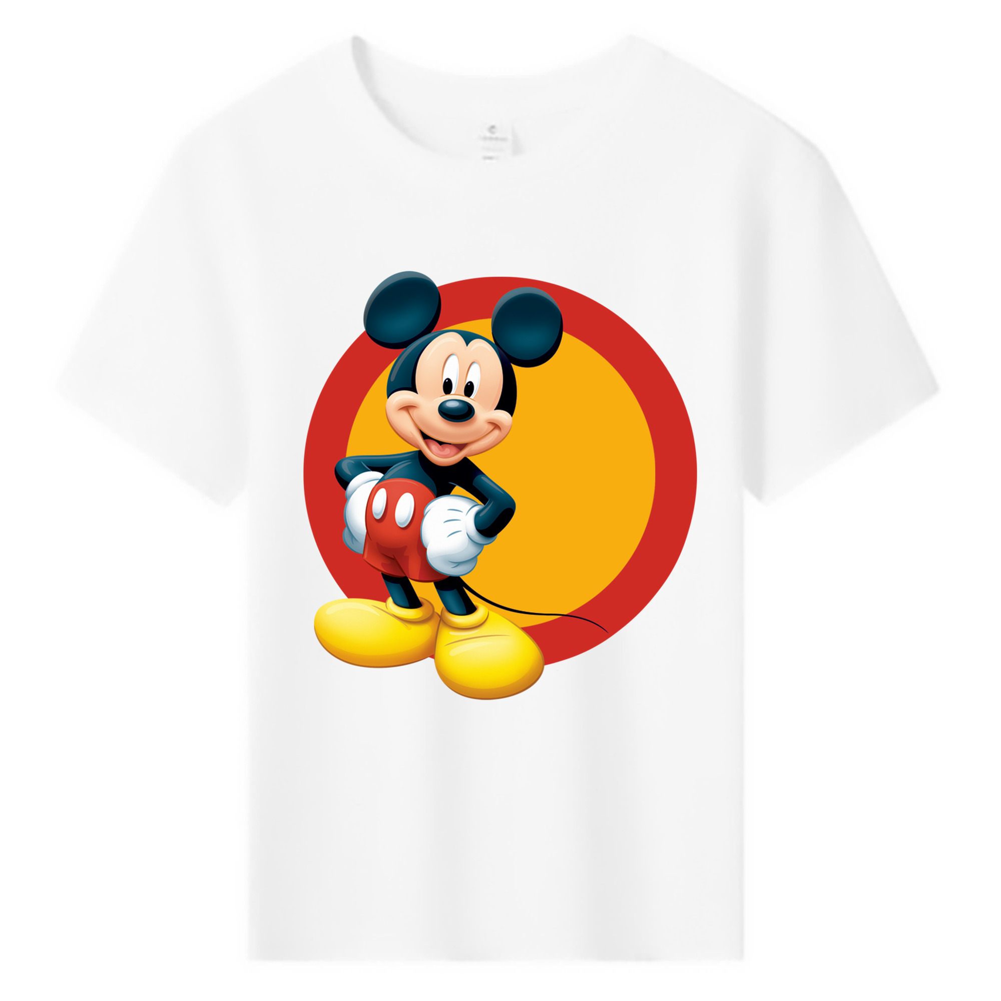 ミッキーマウス Mickey Mouse 綿100％キッズTシャツ（フロントプリント）