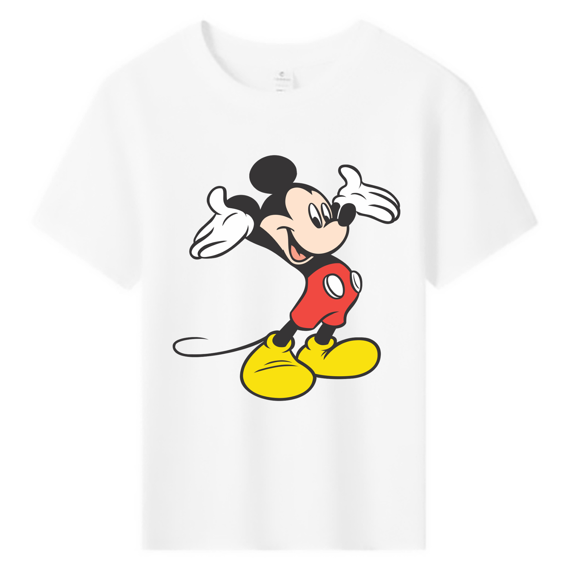 ミッキーマウス Mickey Mouse 綿100％キッズTシャツ（フロントプリント）