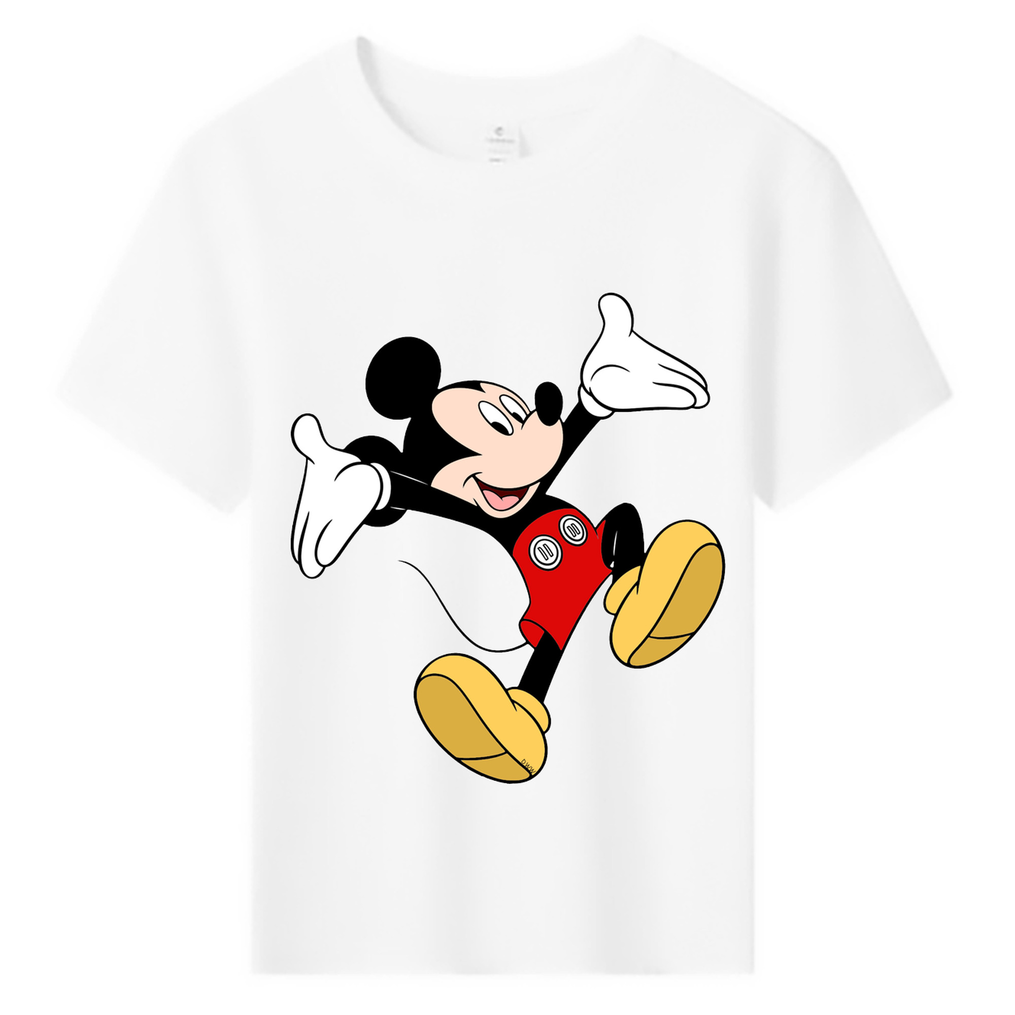 ミッキーマウス Mickey Mouse 綿100％キッズTシャツ（フロントプリント）
