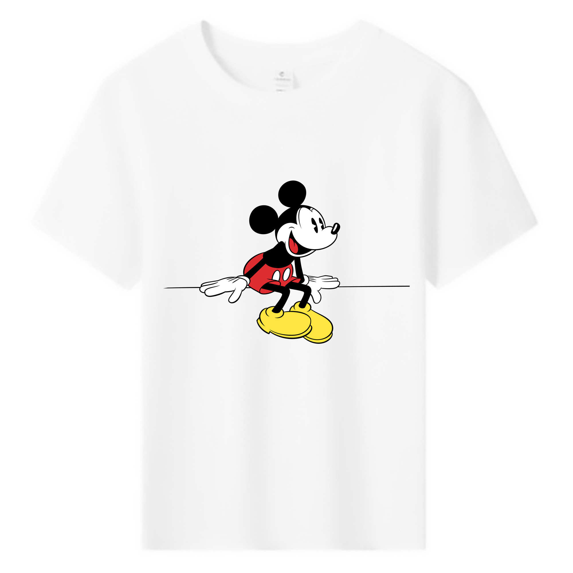 ミッキーマウス Mickey Mouse 綿100％キッズTシャツ（フロントプリント）