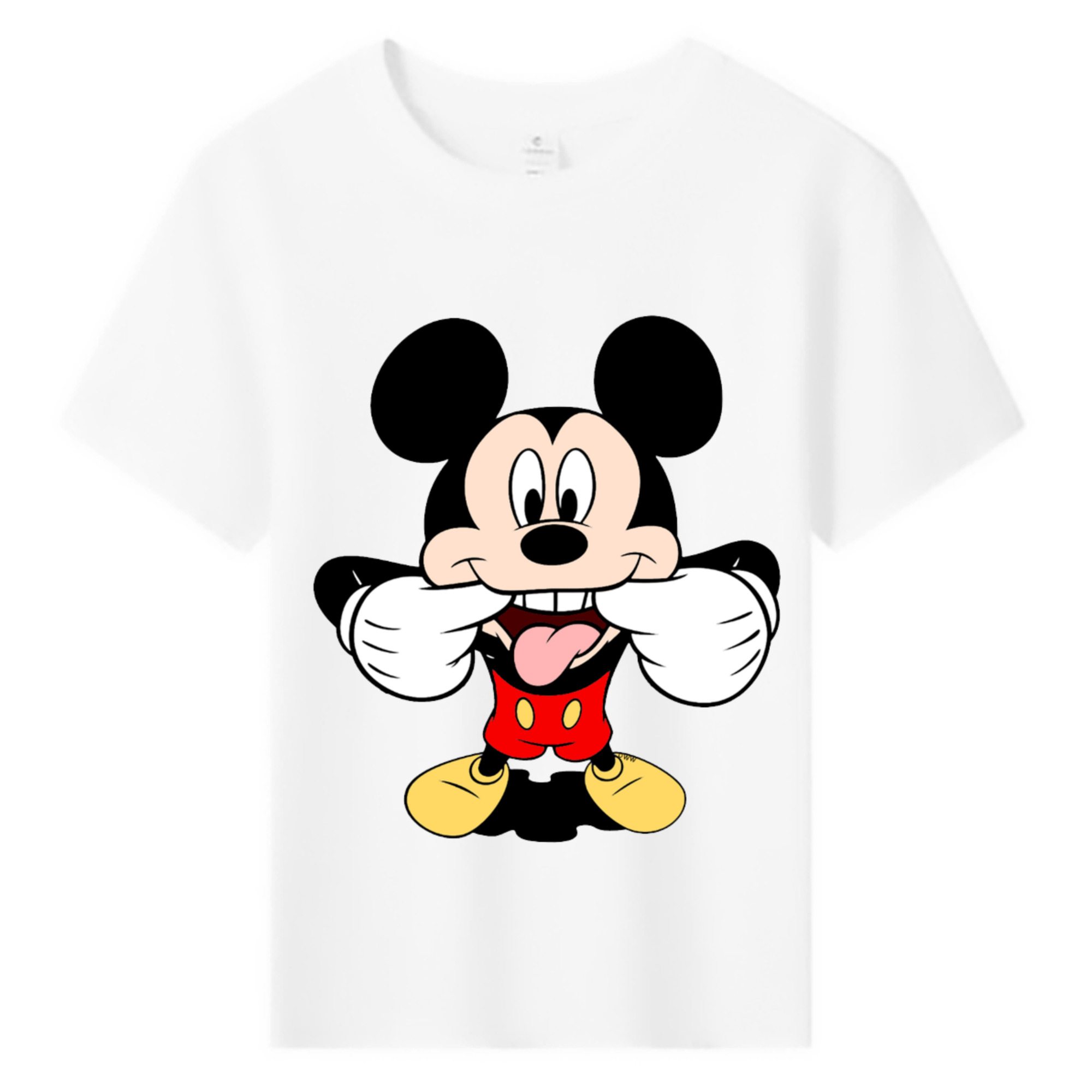 ミッキーマウス Mickey Mouse 綿100％キッズTシャツ（フロントプリント）