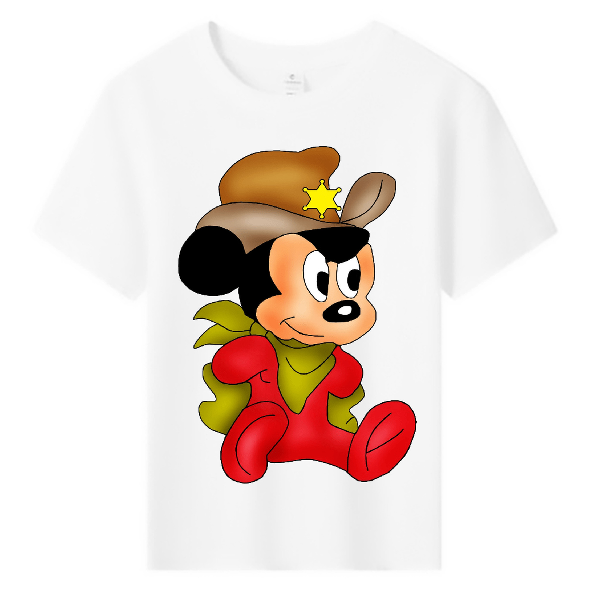 ミッキーマウス Mickey Mouse 綿100％キッズTシャツ（フロントプリント）