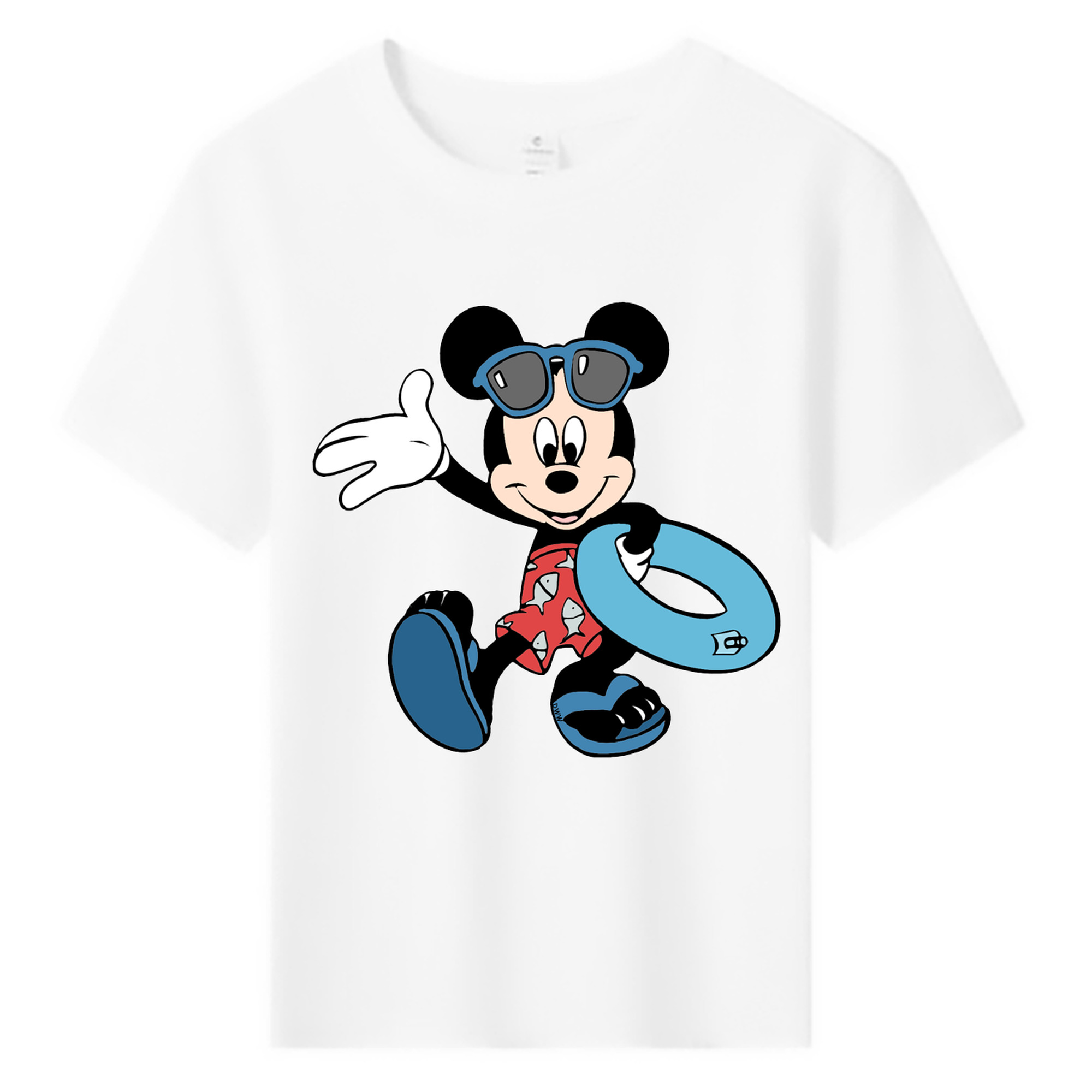 ミッキーマウス Mickey Mouse 綿100％キッズTシャツ（フロントプリント）