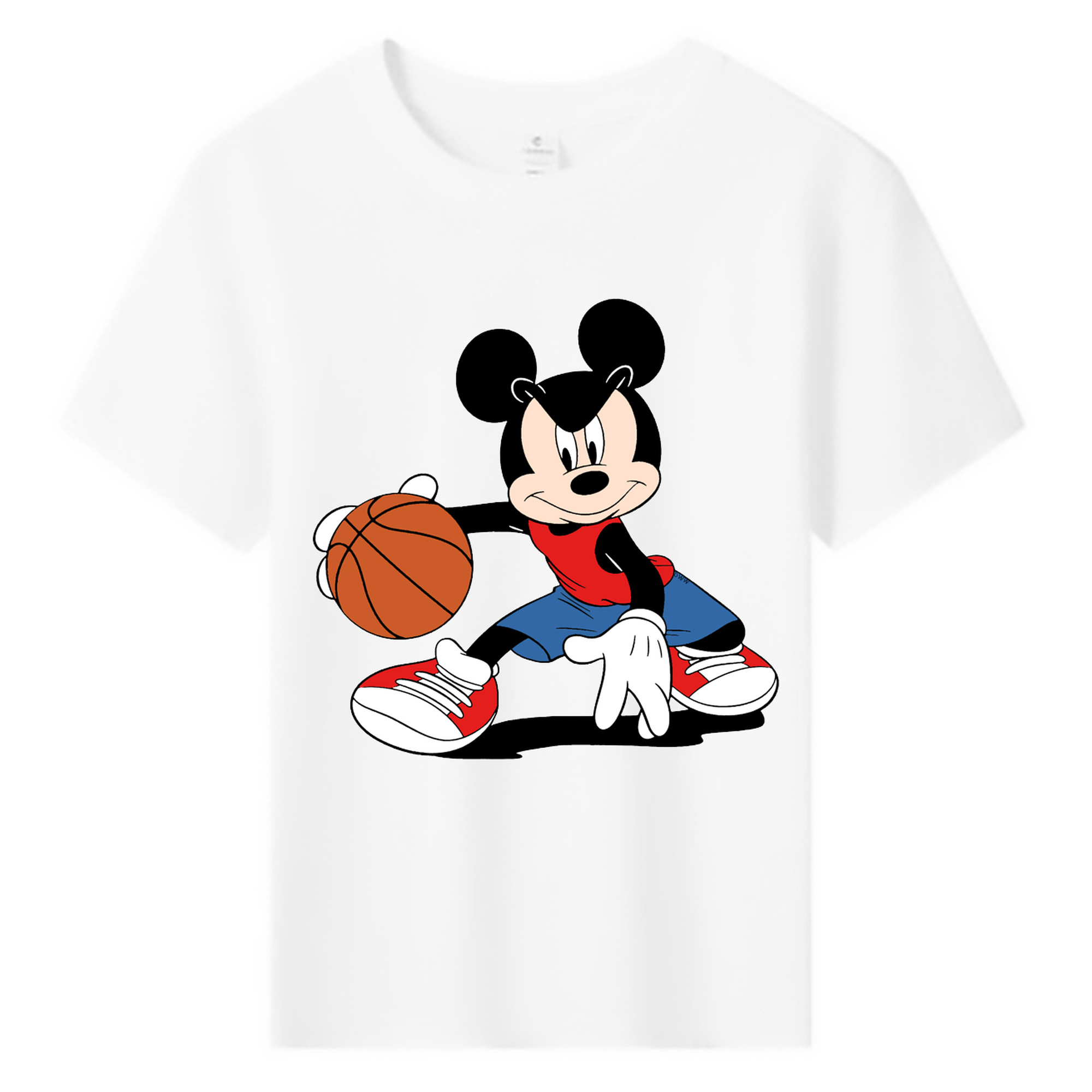 ミッキーマウス Mickey Mouse 綿100％キッズTシャツ（フロントプリント）