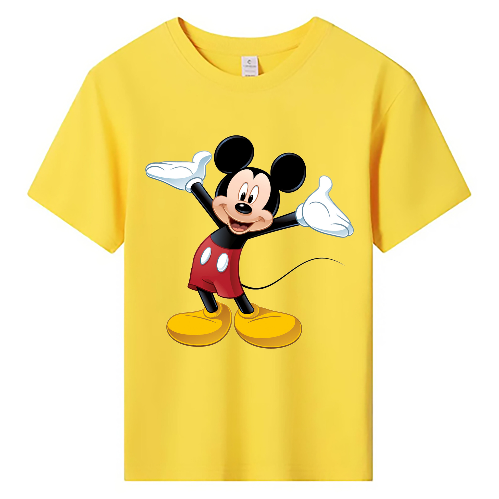 （画像用） ミッキーマウス Mickey Mouse 綿100％キッズTシャツ（フロントプリント）