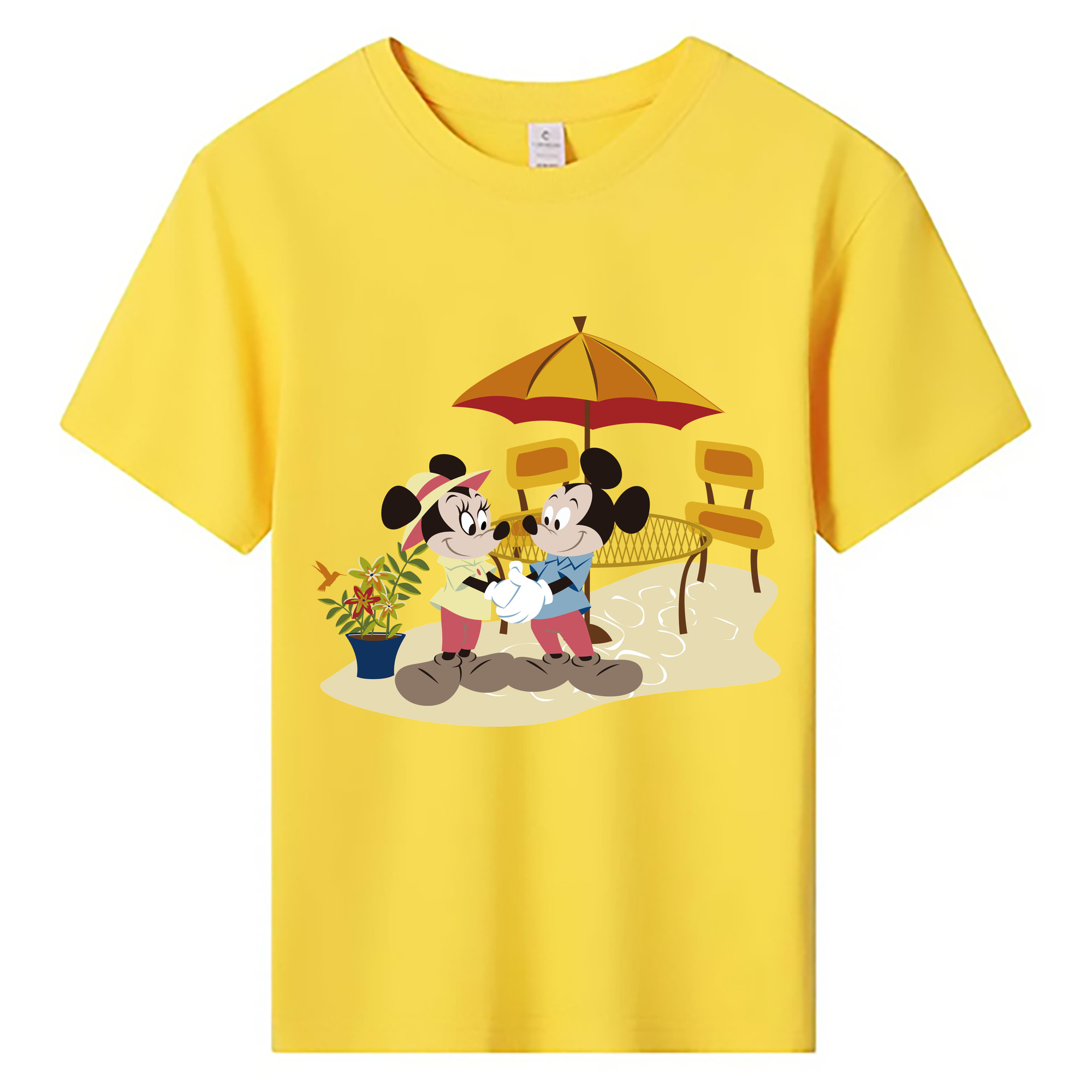 ミッキーマウス Mickey Mouse 綿100％キッズTシャツ（フロントプリント）
