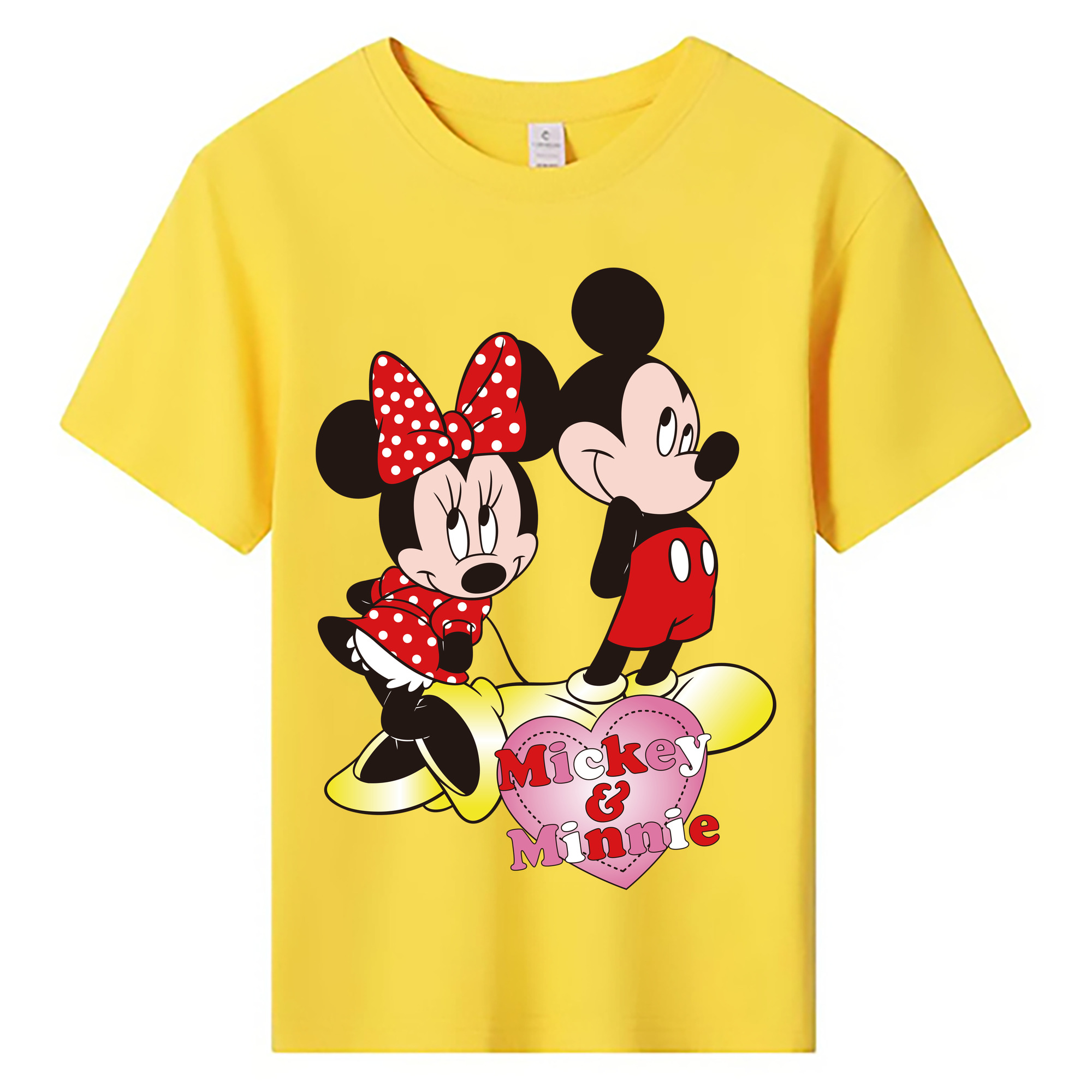 ミッキーマウス Mickey Mouse 綿100％キッズTシャツ（フロントプリント）