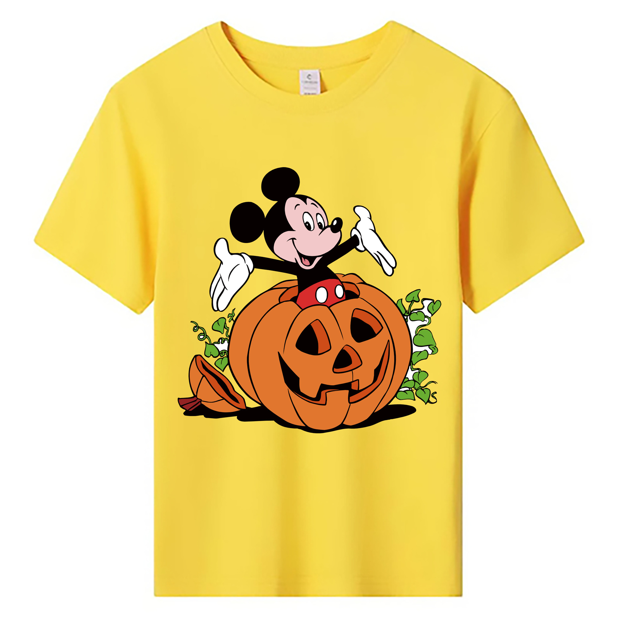 ミッキーマウス Mickey Mouse 綿100％キッズTシャツ（フロントプリント）