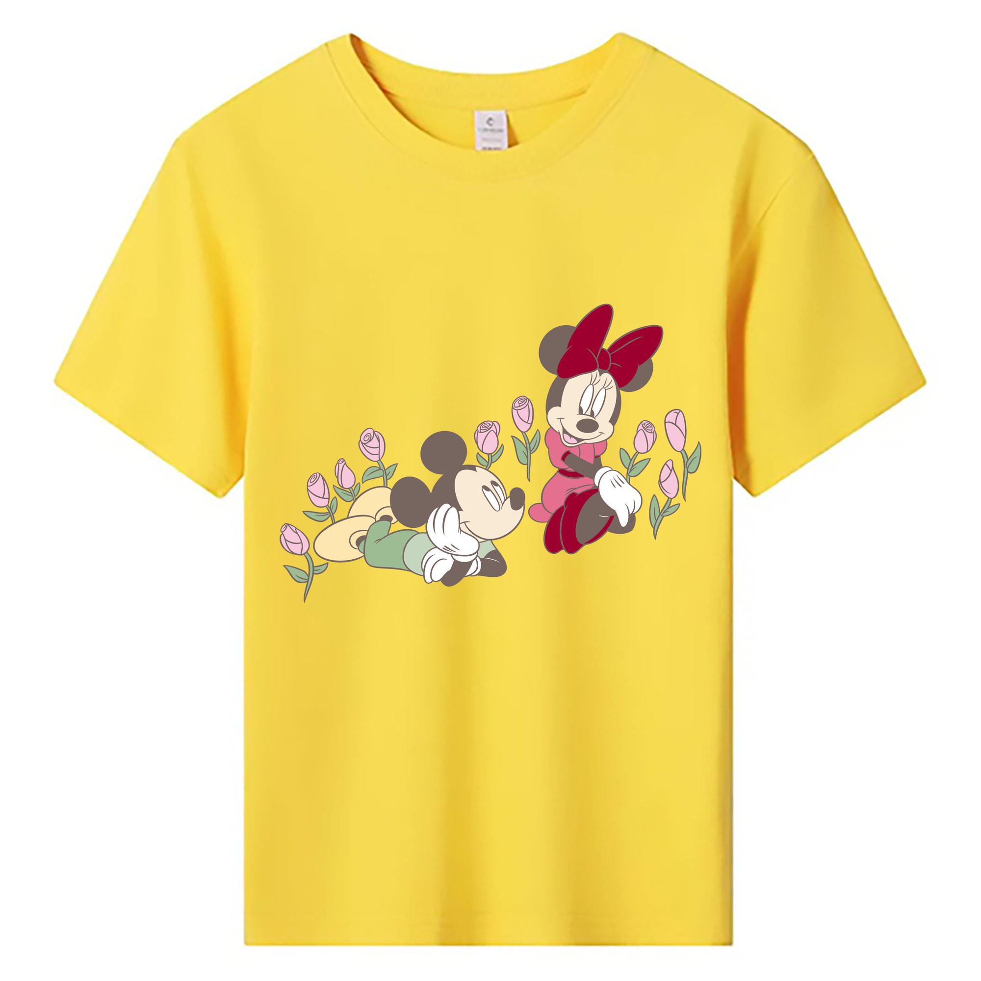 ミッキーマウス Mickey Mouse 綿100％キッズTシャツ（フロントプリント）