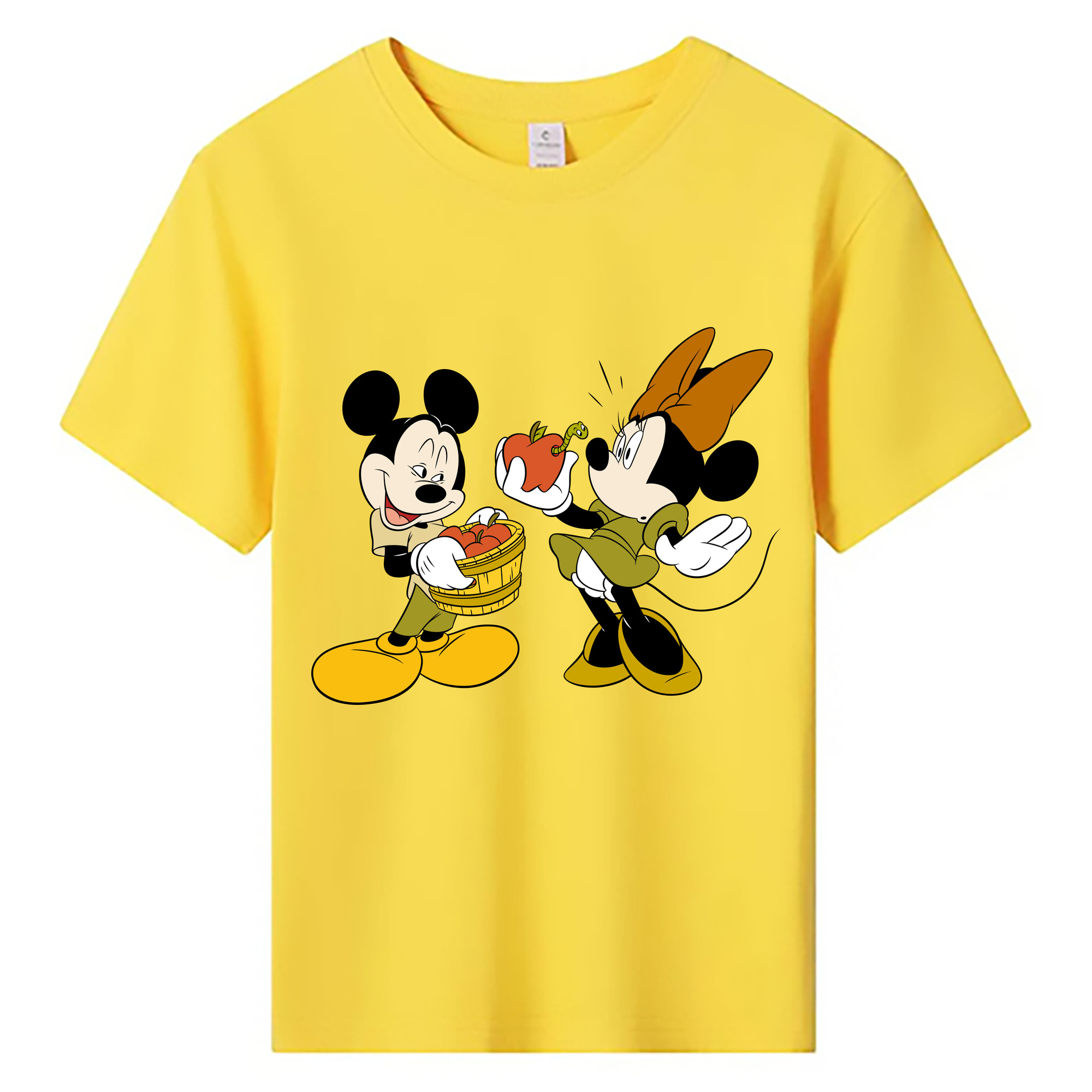 ミッキーマウス Mickey Mouse 綿100％キッズTシャツ（フロントプリント）