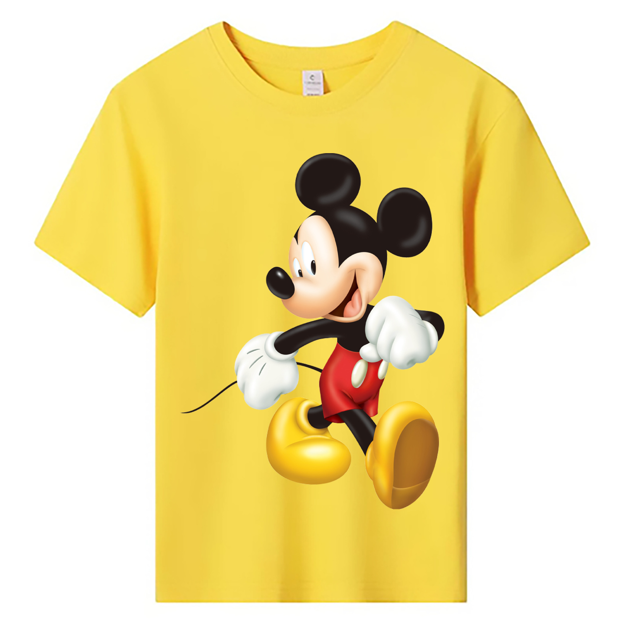 ミッキーマウス Mickey Mouse 綿100％キッズTシャツ（フロントプリント）