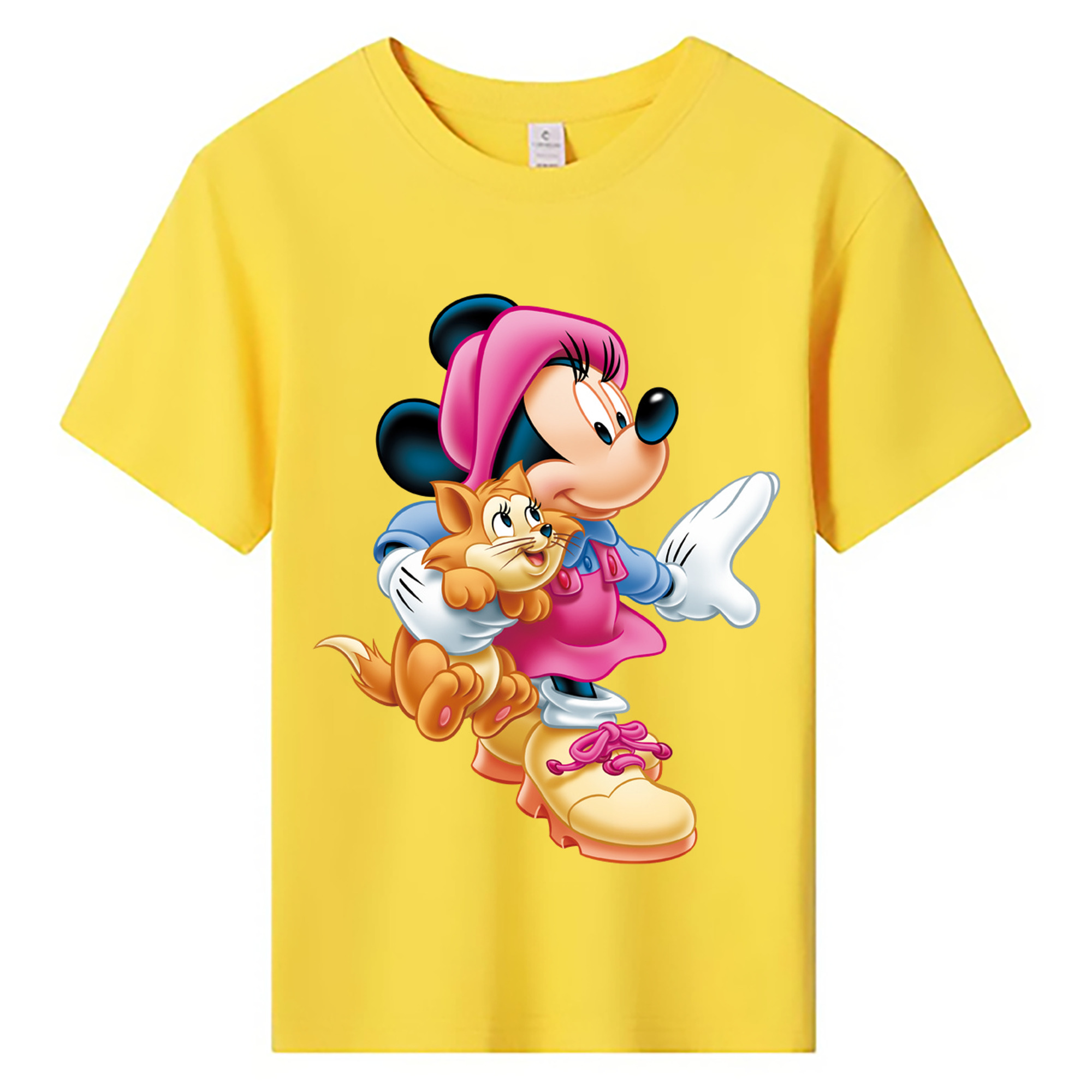 ミッキーマウス Mickey Mouse 綿100％キッズTシャツ（フロントプリント）