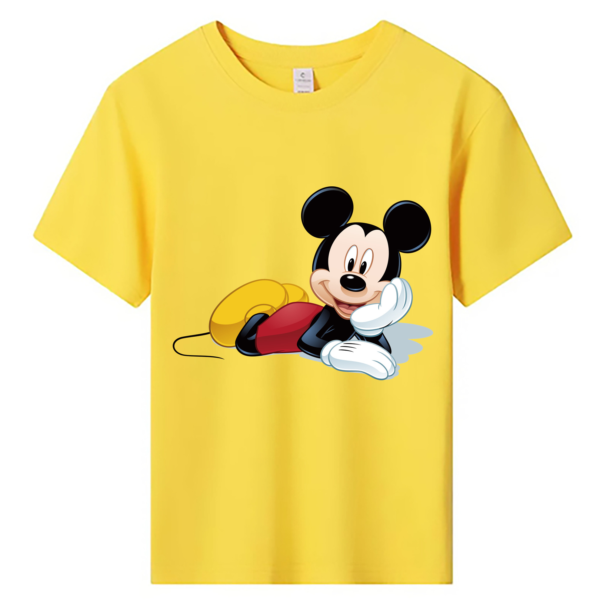 ミッキーマウス Mickey Mouse 綿100％キッズTシャツ（フロントプリント）