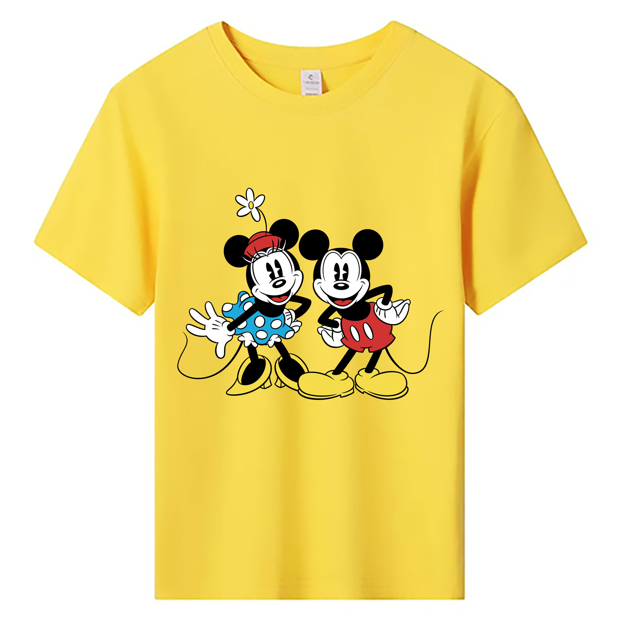 ミッキーマウス Mickey Mouse 綿100％キッズTシャツ（フロントプリント）