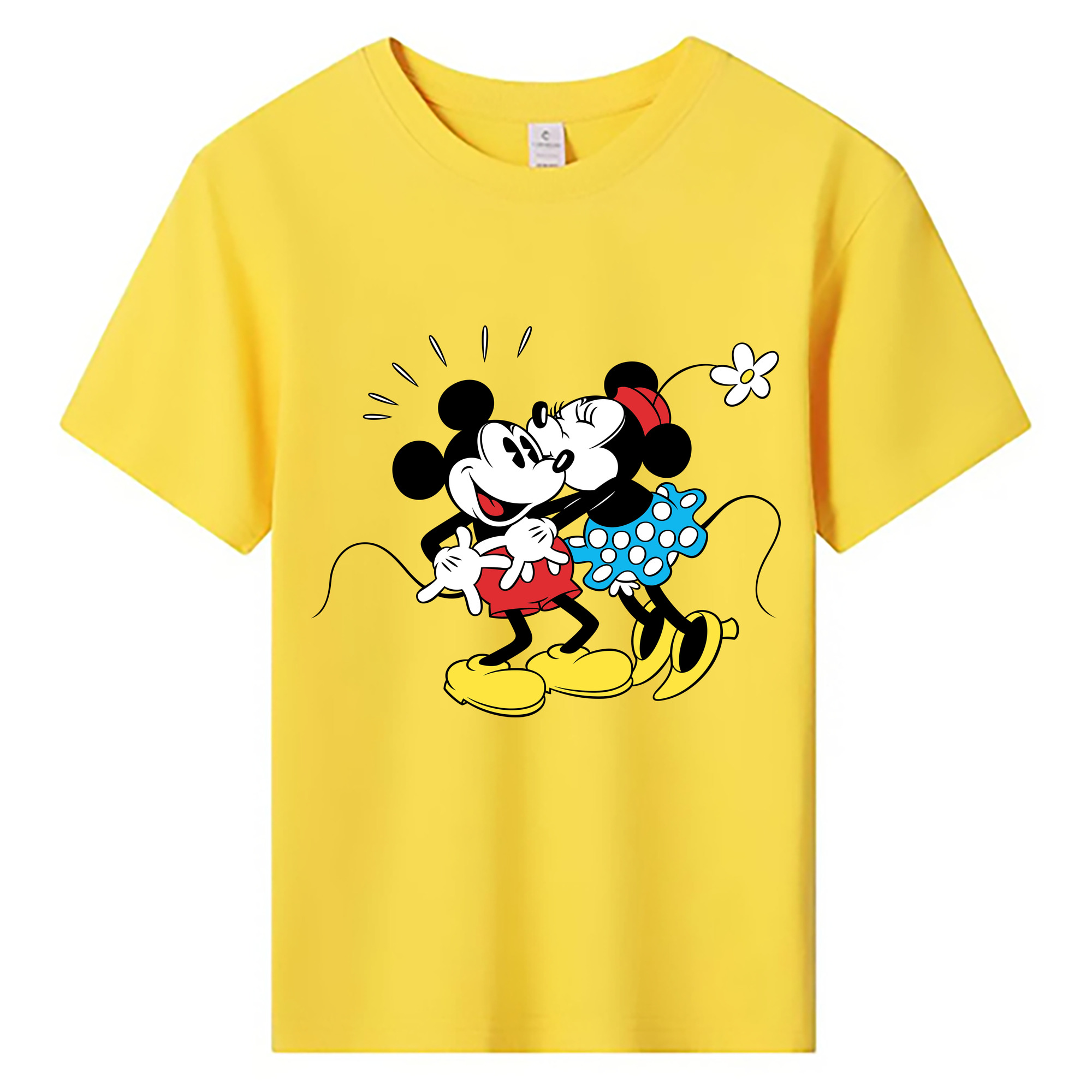 ミッキーマウス Mickey Mouse 綿100％キッズTシャツ（フロントプリント）