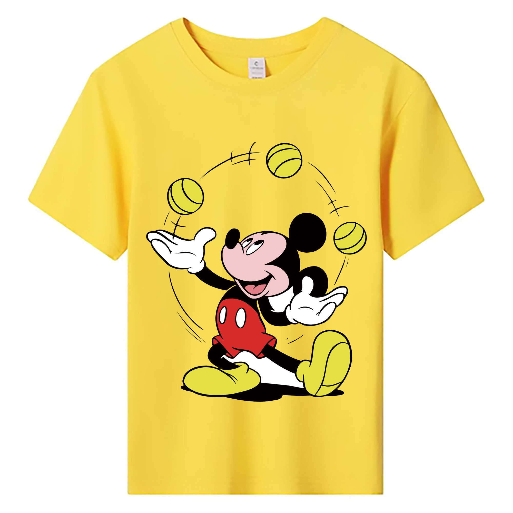 ミッキーマウス Mickey Mouse 綿100％キッズTシャツ（フロントプリント）