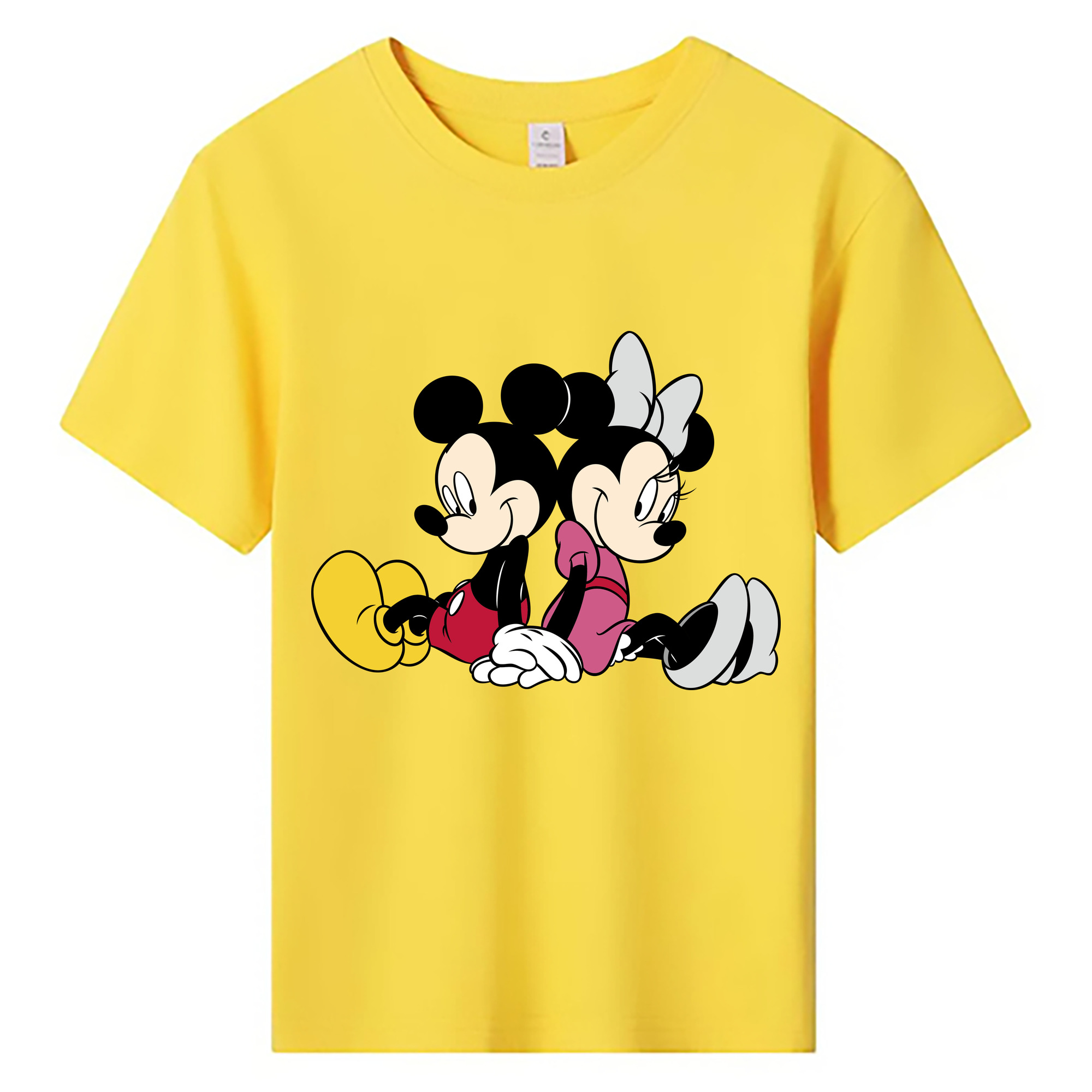 ミッキーマウス Mickey Mouse 綿100％キッズTシャツ（フロントプリント）